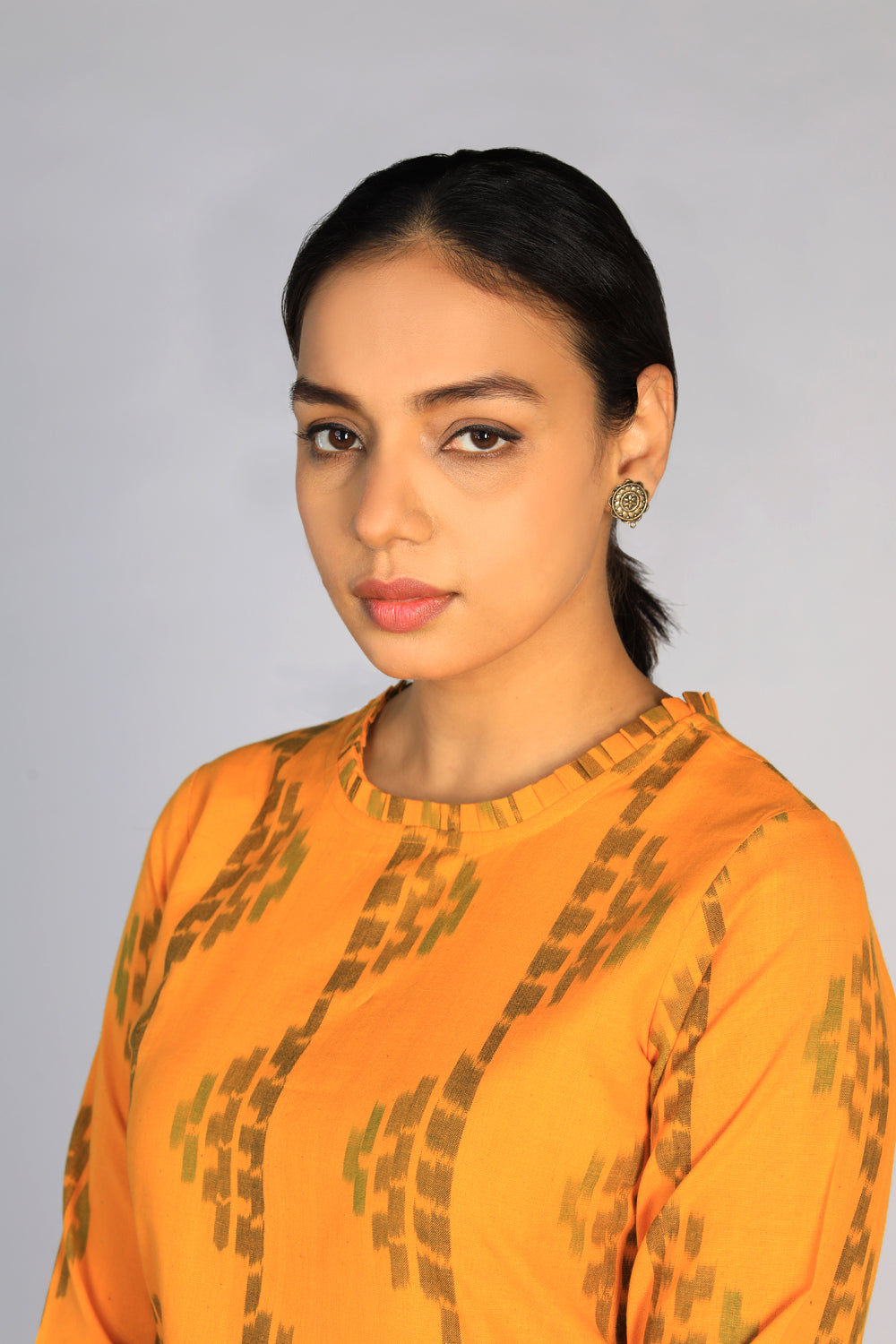 Kalanjali Ethnics Cotton Pochampally Ikat kurti - view 8