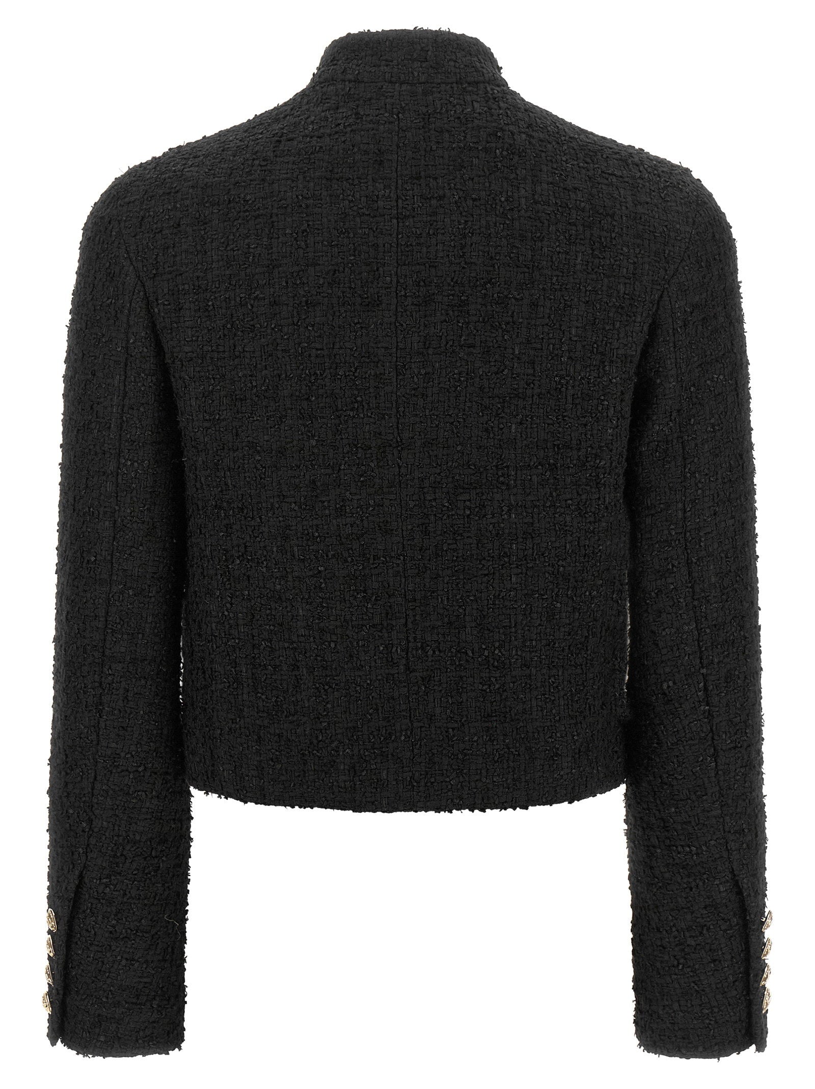 Balmain Double-breasted Tweed Short Jacket – 68% cotton 32% polyamide - view 2
