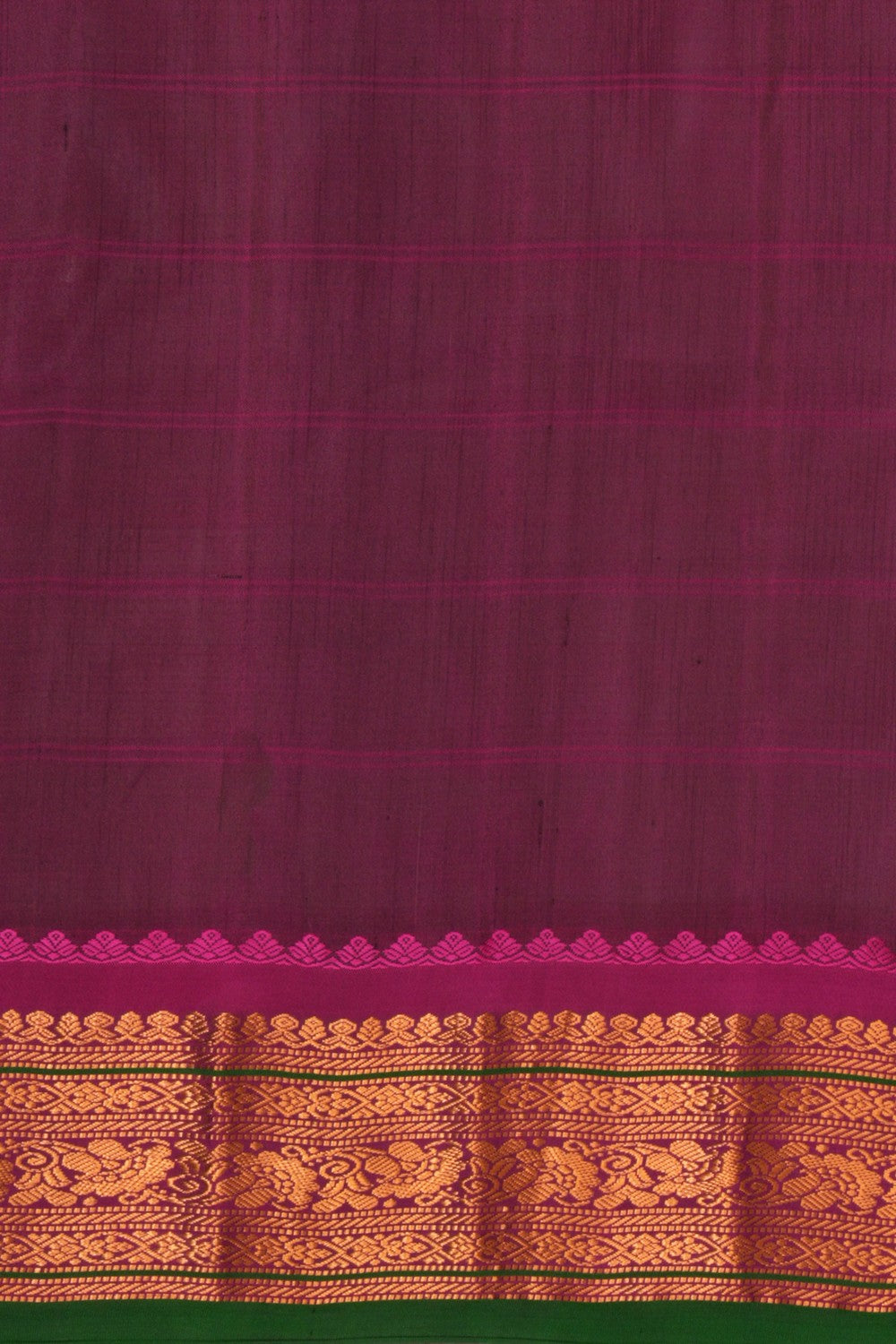 Kalanjali Gadwal Kattam Purple Saree – Women's - view 4