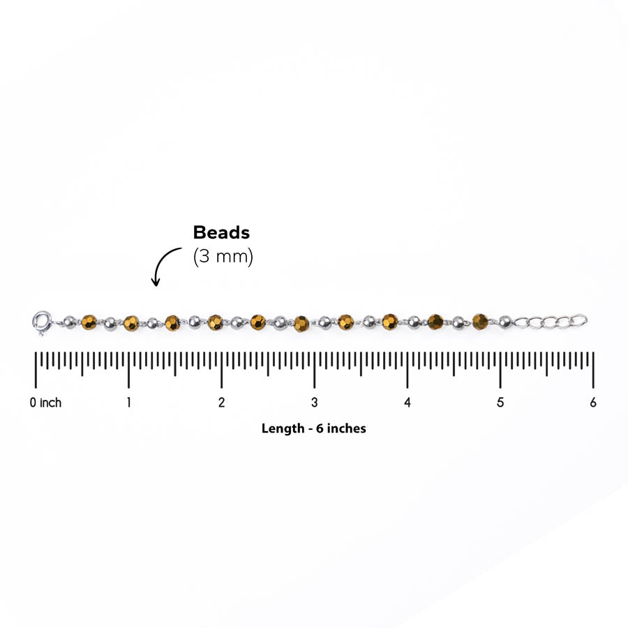Prinjal Jewellers Black and Gold-Plated Silver Beads Pattern Nazariya for Kids - view 4