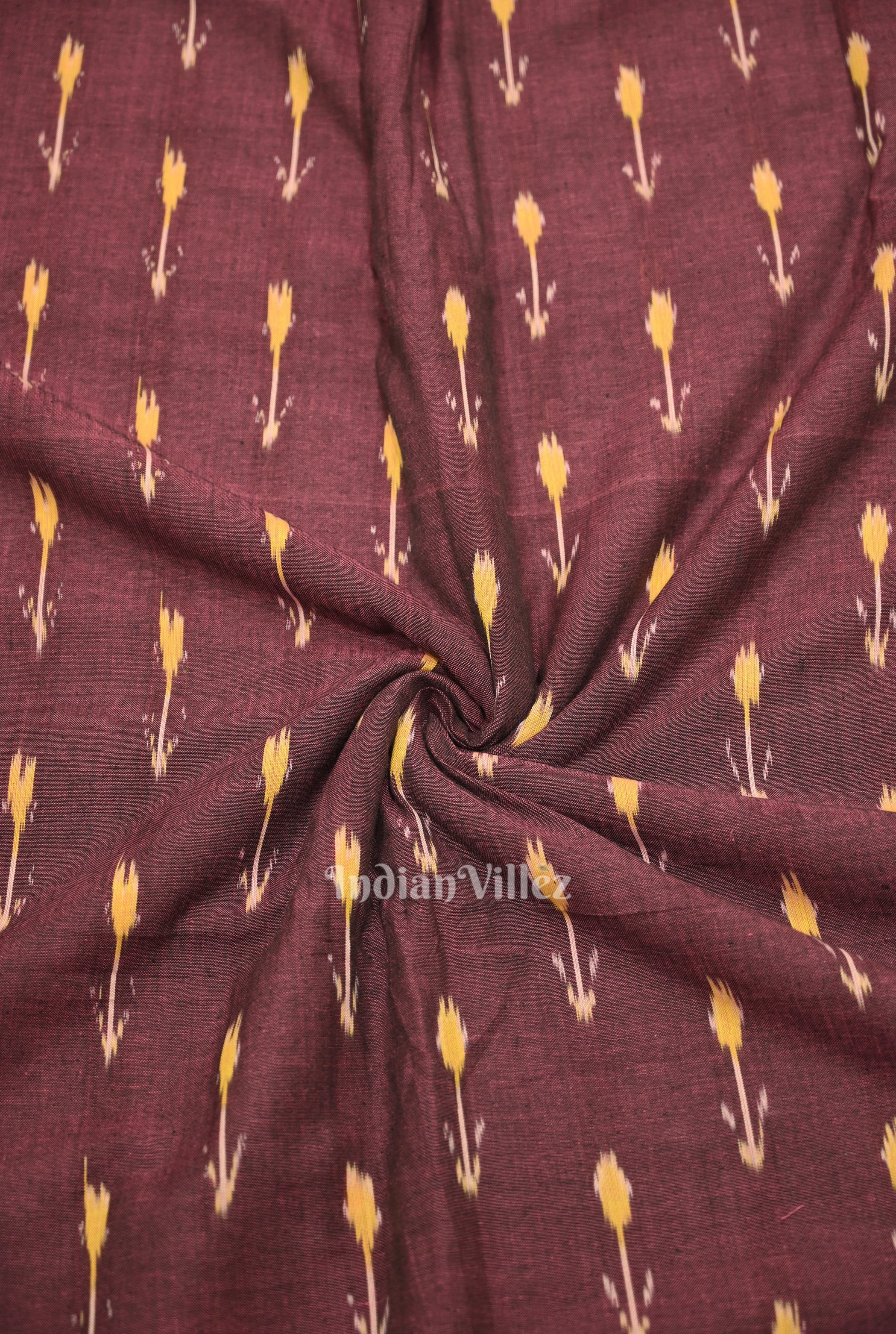 IndianVillèz Purple Pochampally Ikat Cotton Fabric