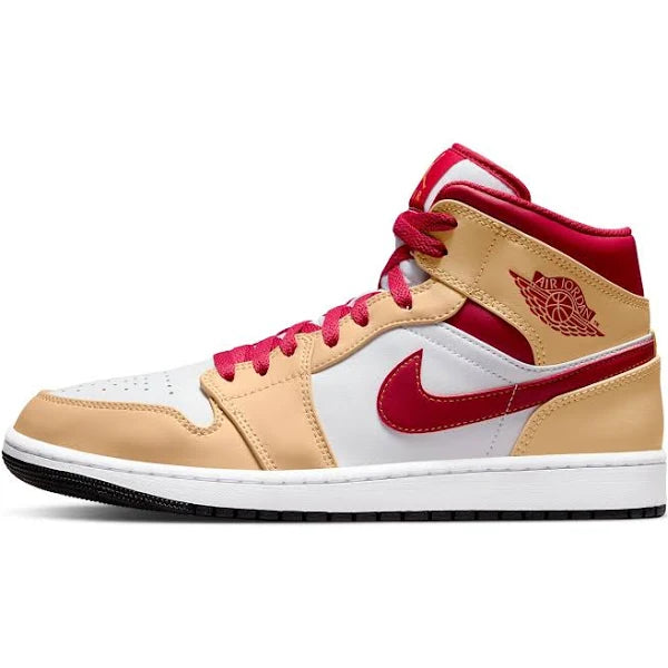 Kicks Machine Air Jordan 1 Mid "Light Curry Cardinal Red" Sale - view 9