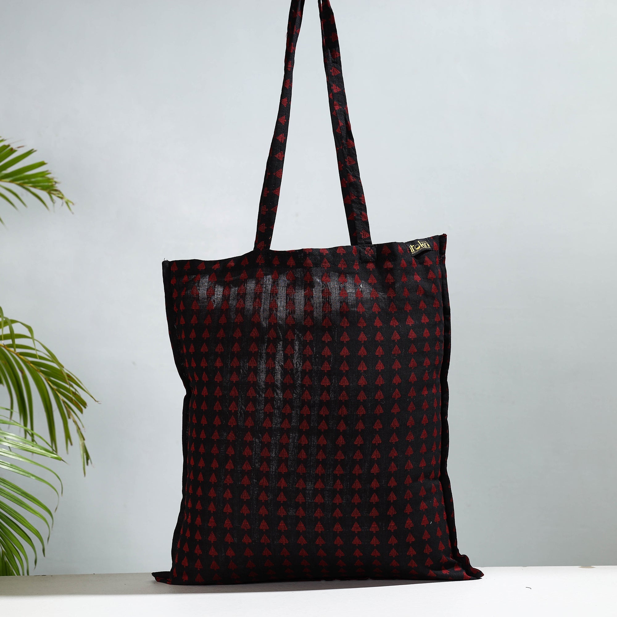 NOORI BAZAR Black - Jacquard Cotton Jhola Bag