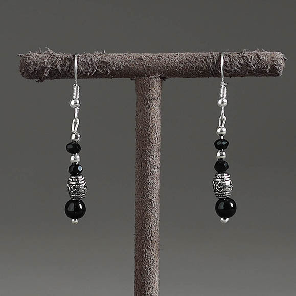 Metal beadwork earrings – DIVINE GUIDANCE CREATIONS Drum - Handmade Metal & Beadwork Earrings 20