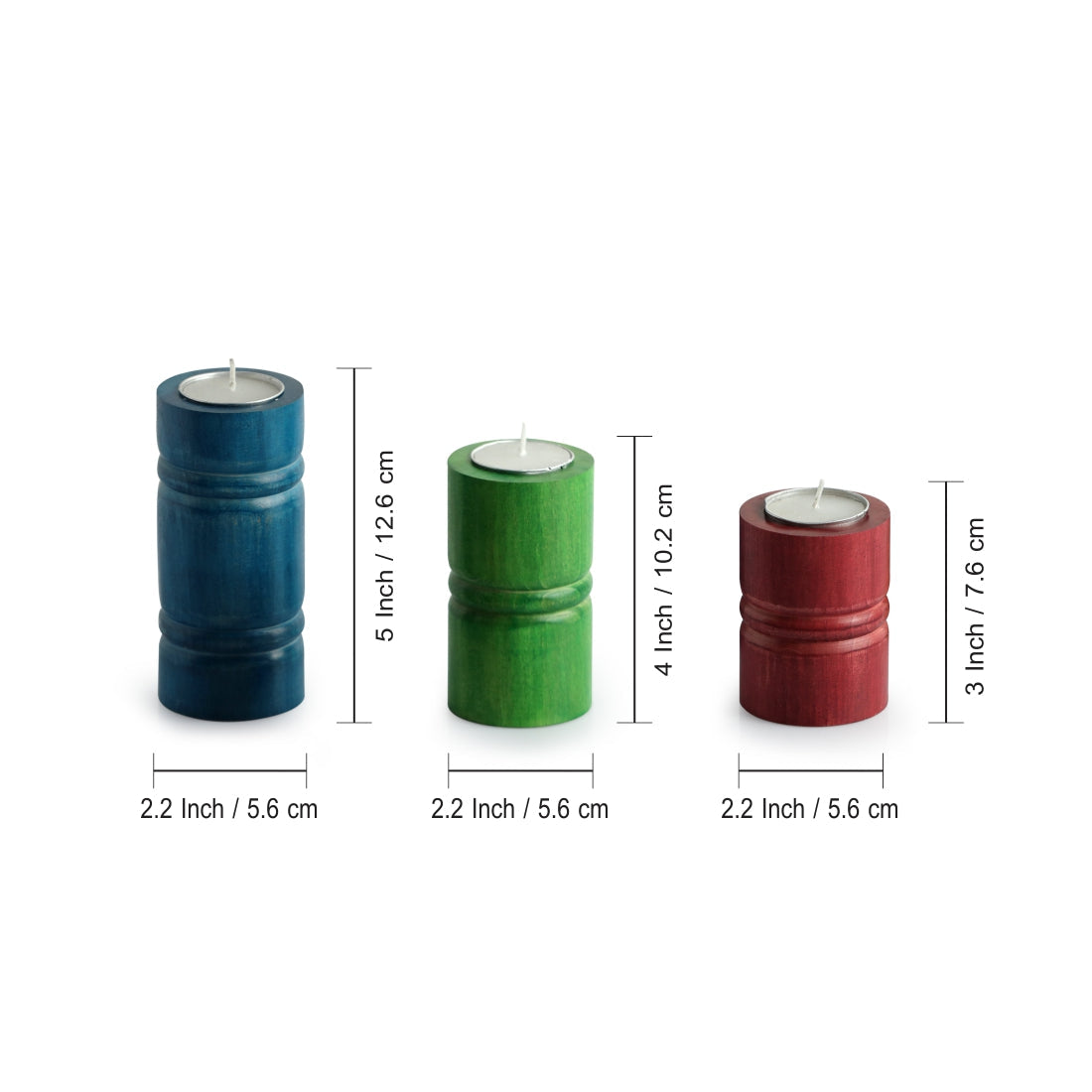 EXCLUSIVELANE 'Jugnu Stambh' Tea Light Holder (Set of 3) - view 5