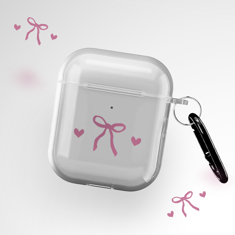 Cover It Up Hearts and Bow Clear Airpods 2nd Gen Case Covers - view 2