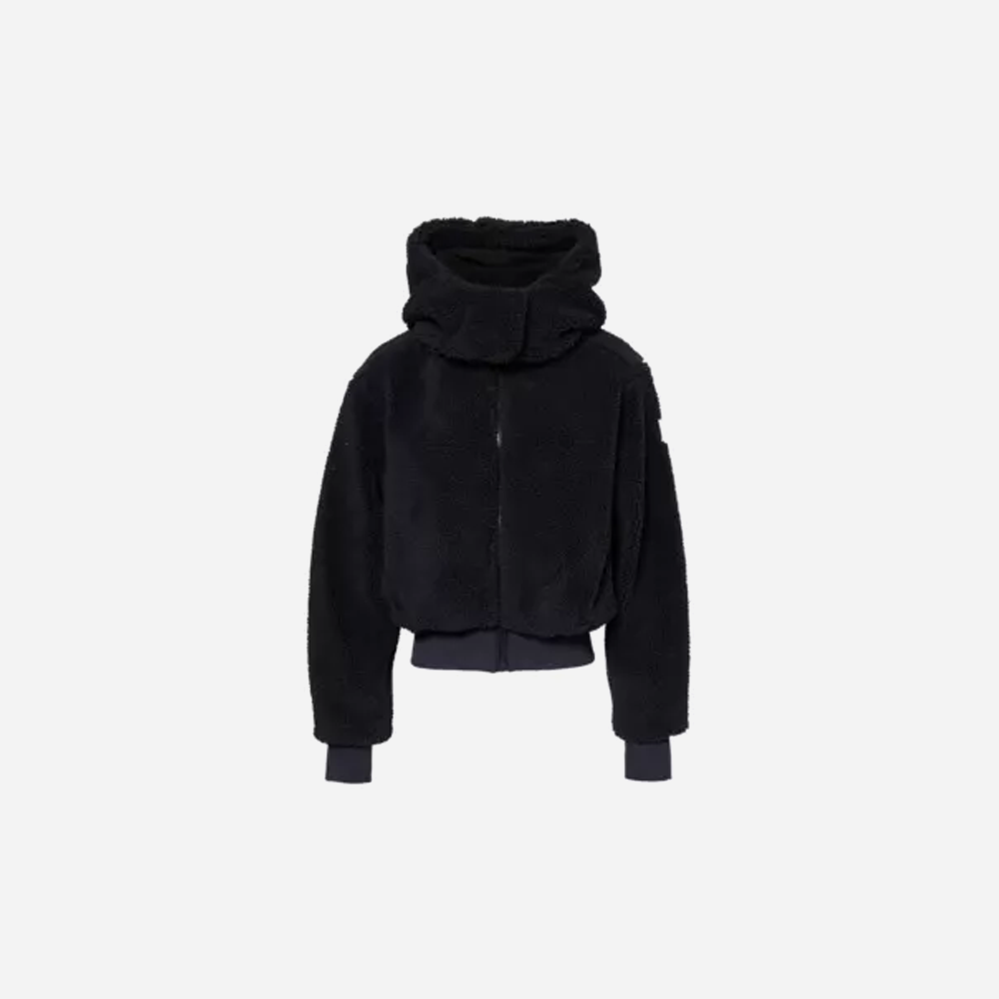 Alo Yoga Foxy Sherpa Hooded Fleece Jacket – BLACK