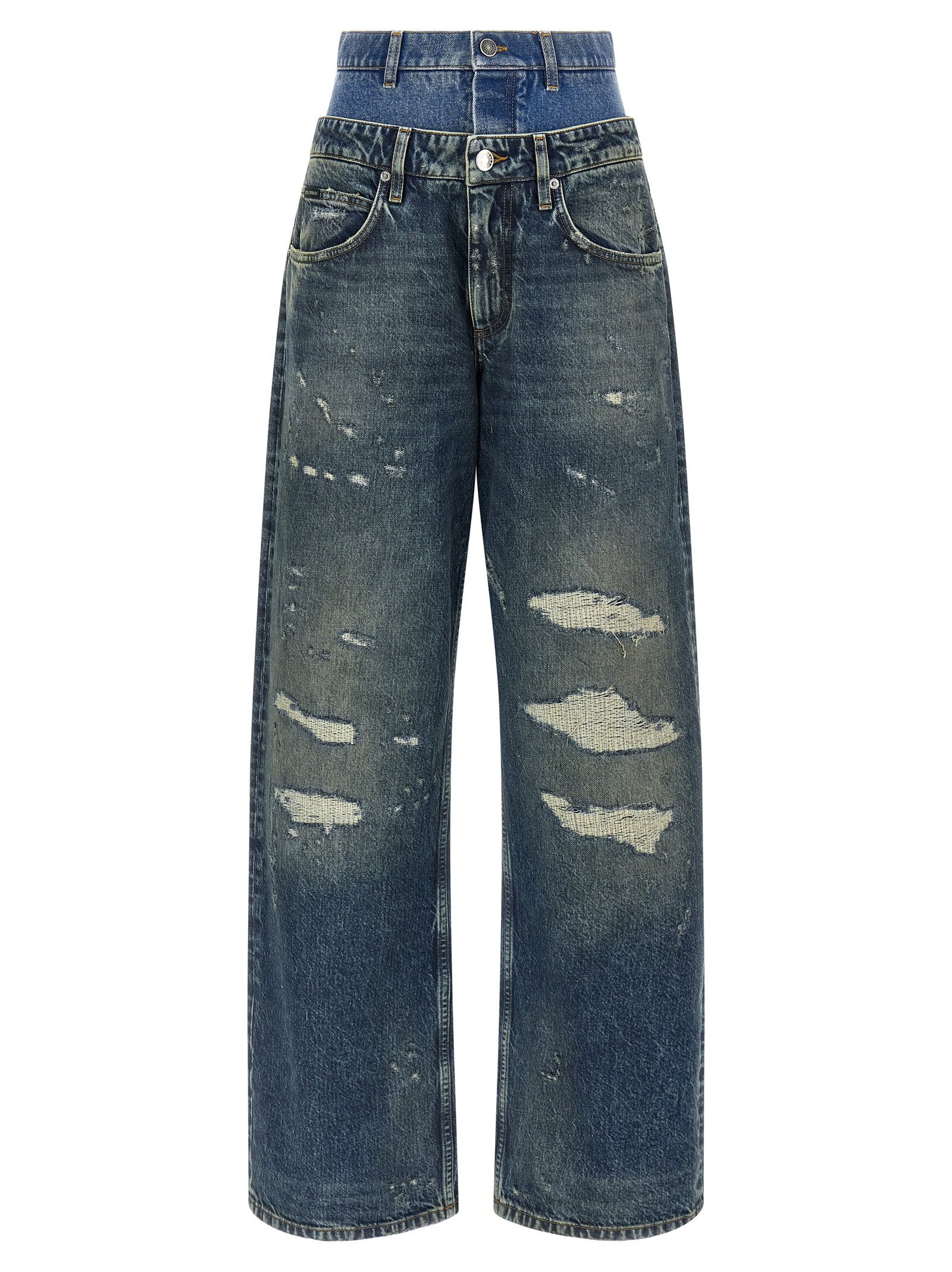 Dolce & Gabbana Double Layer Jeans – 100% cotton