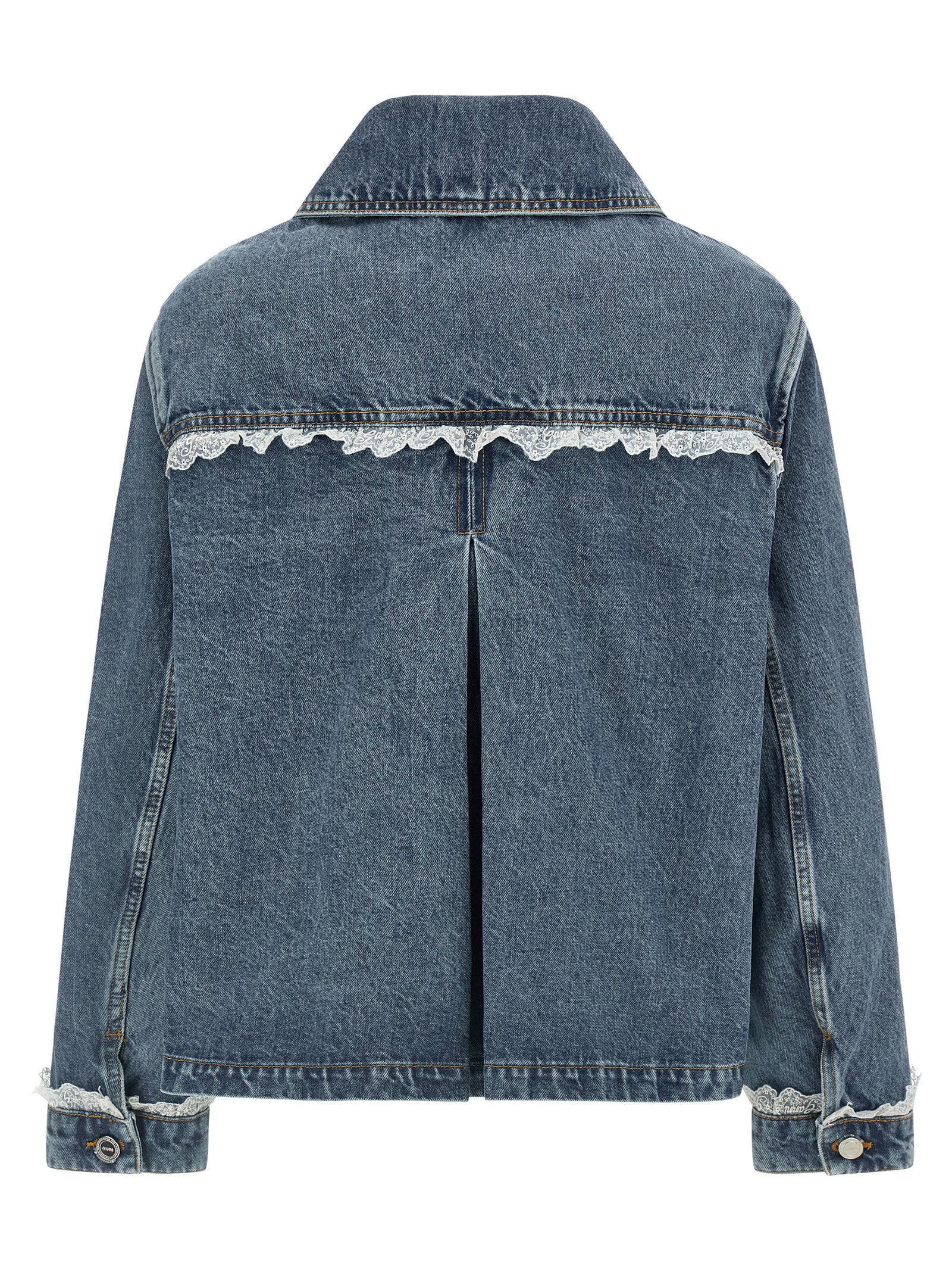 Ganni Denim And Lace Jacket – 100% cotton - view 2