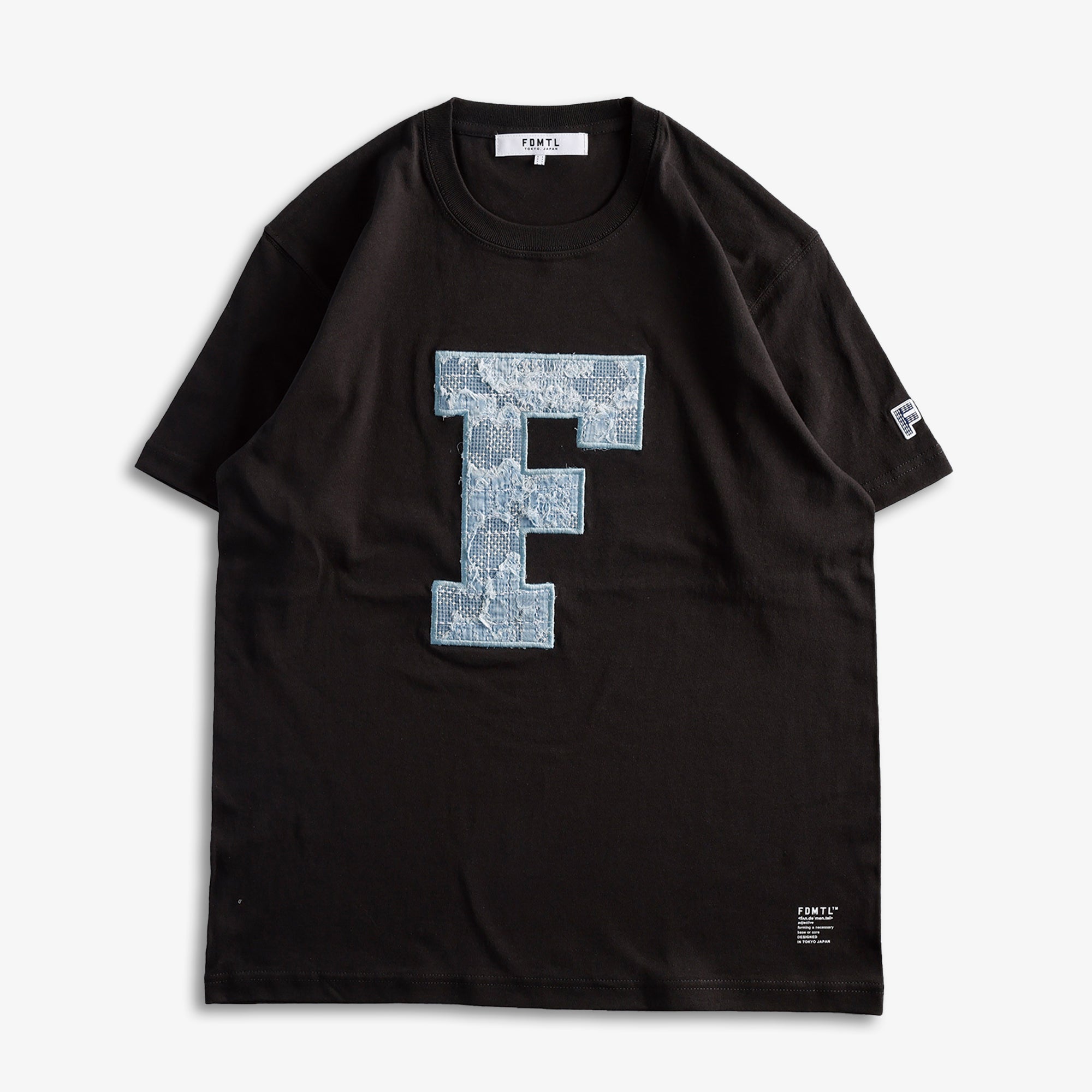 Fdmtl | F Patch Tee Sumi { Black - view 2