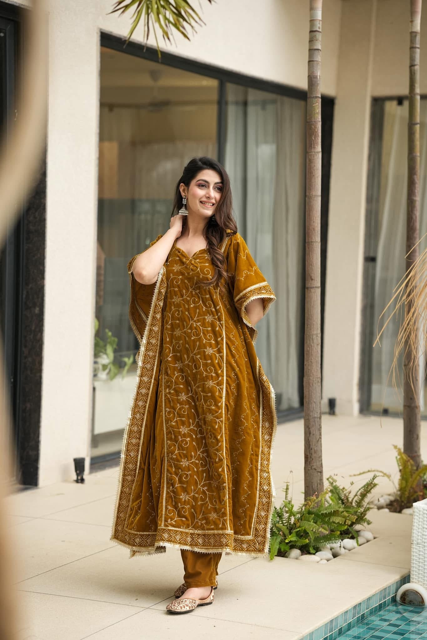Idaho-o Meadow Essence velevet kaftan