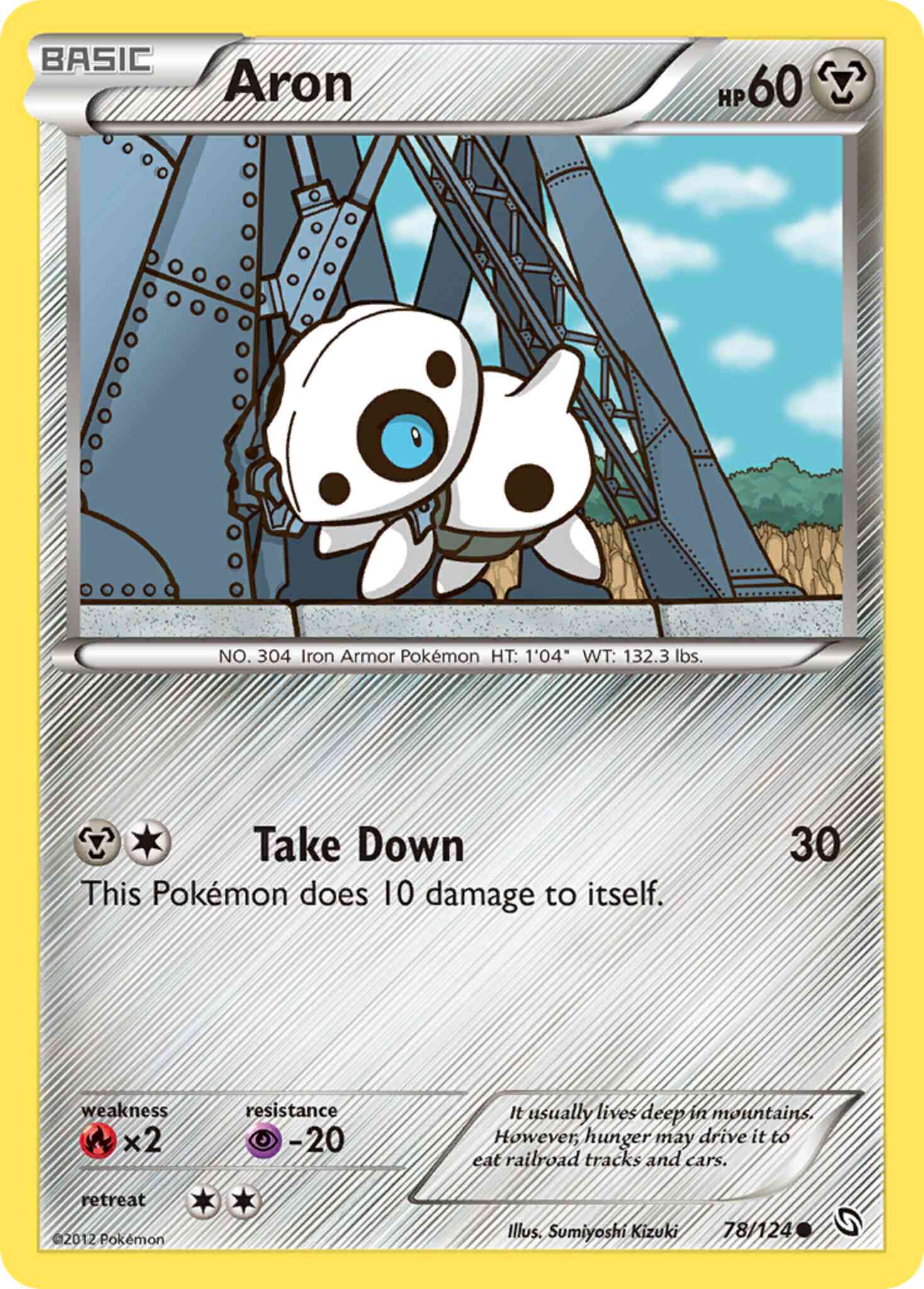 Common bw6-78 non-holo – Pokémon Aron - 78/124 - Common [bw6-78] [Non-Holo]