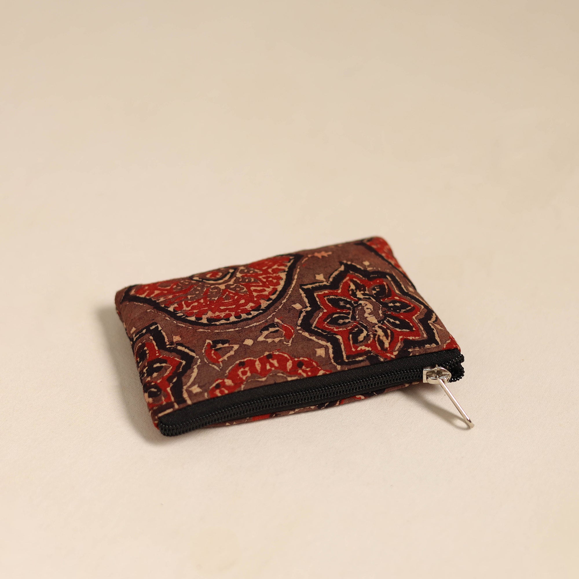 NOORI BAZAR Brown - Handmade Quilted Cotton Coin Pouch 01 - view 2
