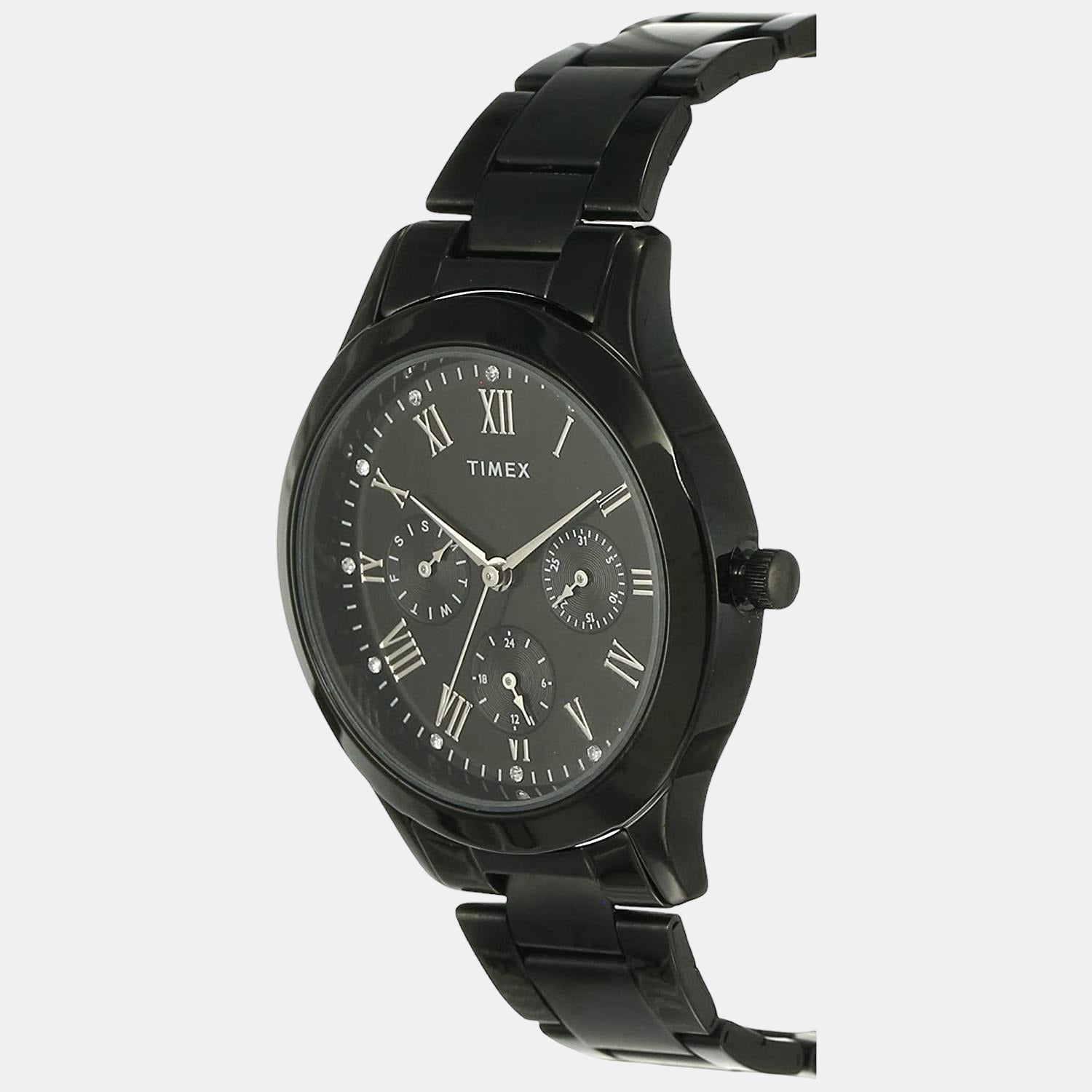Timex Fashion Women Quartz Black Dial Chronograph Stainless Steel Watch TW000Q809 - view 3