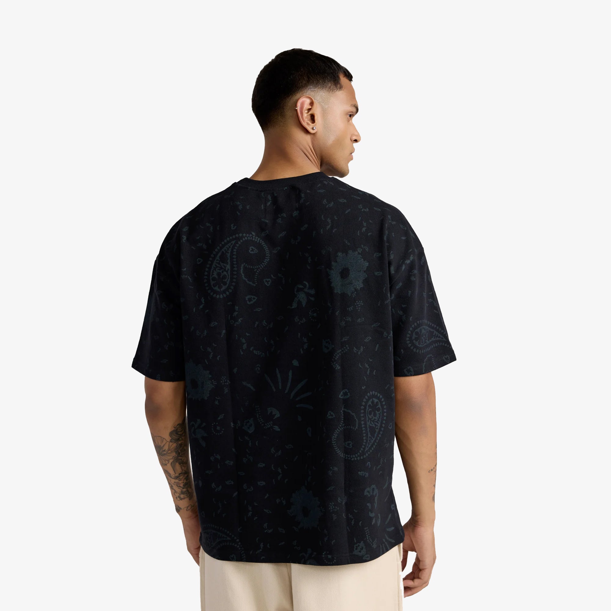 F A R A K | Basics Block Printed Tee { Black - view 3