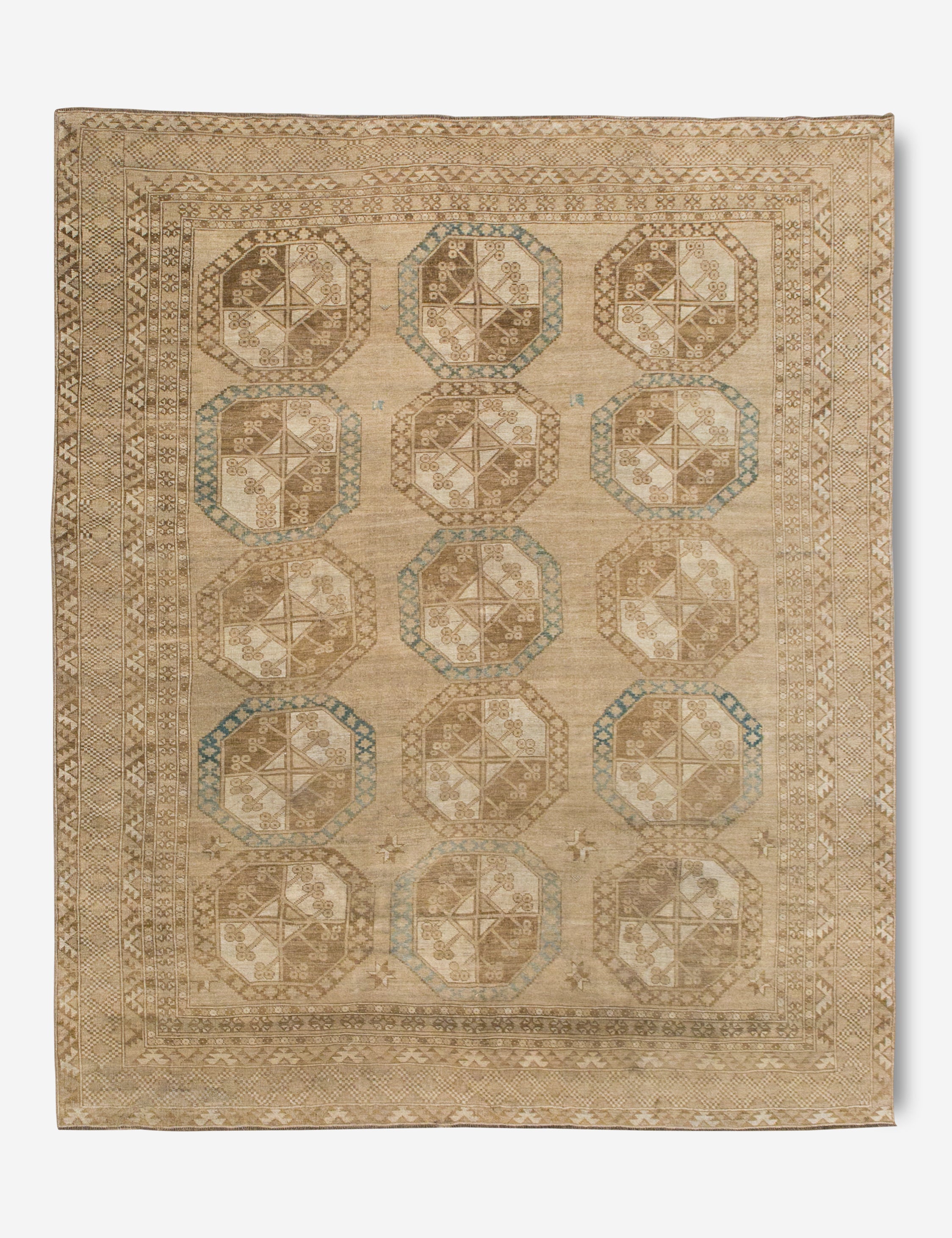 Lulu and Georgia Vintage Turkish Hand-Knotted Wool Rug No. 393, 7'9" x 9'8"