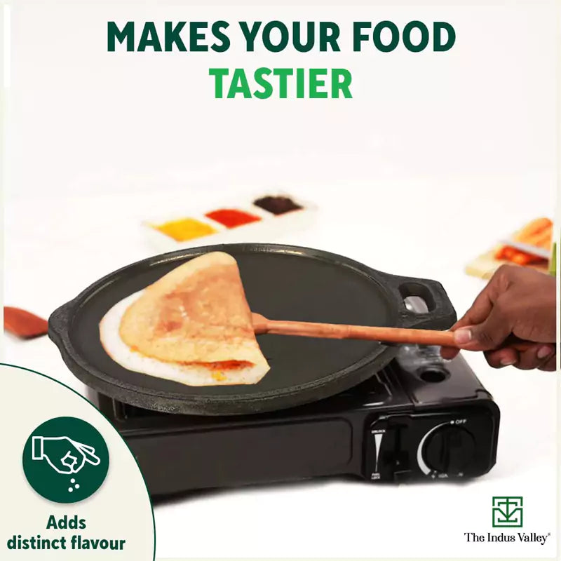 The Indus Valley Super Smooth Cast Iron Tawa,Pre-seasoned, Nonstick, 100% Pure, Toxin-free, Induction, 28/30.5cm, 2.7/3.1kg - view 9