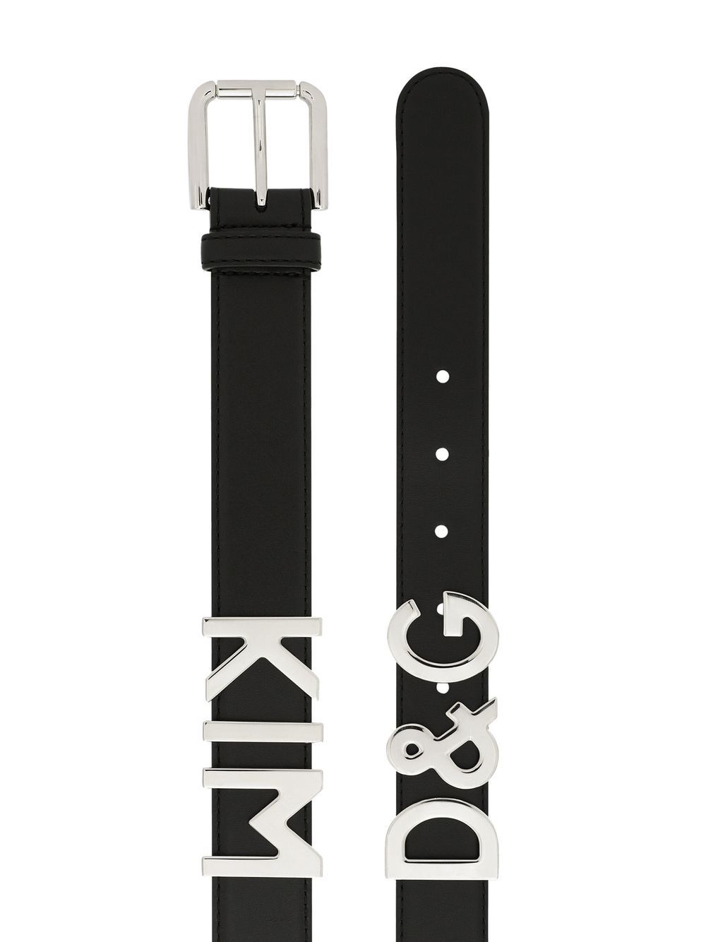 Dolce & Gabbana logo-lettering Leather Belt – Outer: Leather 100% - view 2