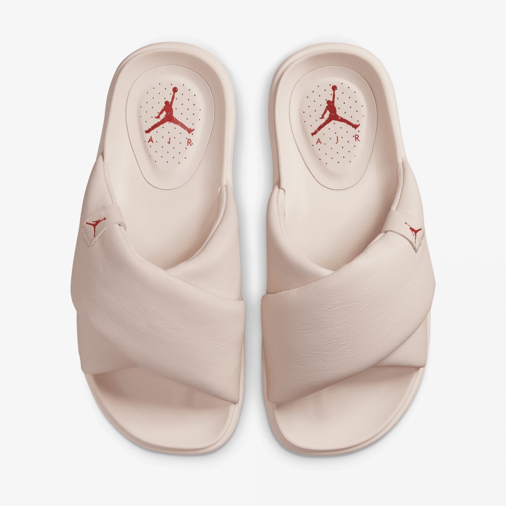 Jordan | JORDAN SOPHIA SLIDES { LIGHT SOFT PINK / FIRE RED