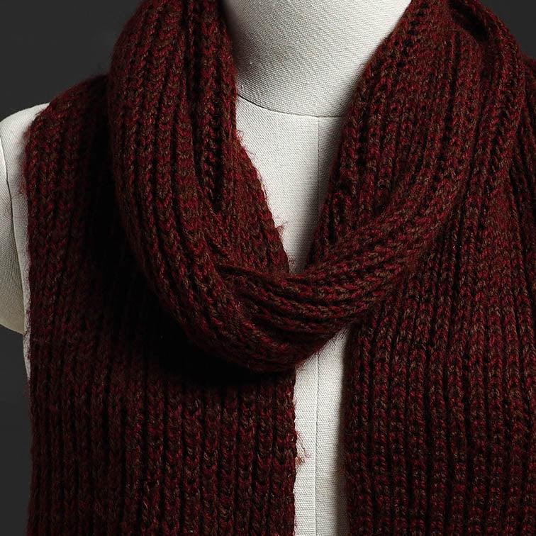 KILMORA Brown - Kumaun Hand Knitted Woolen Muffler 53 - view 2
