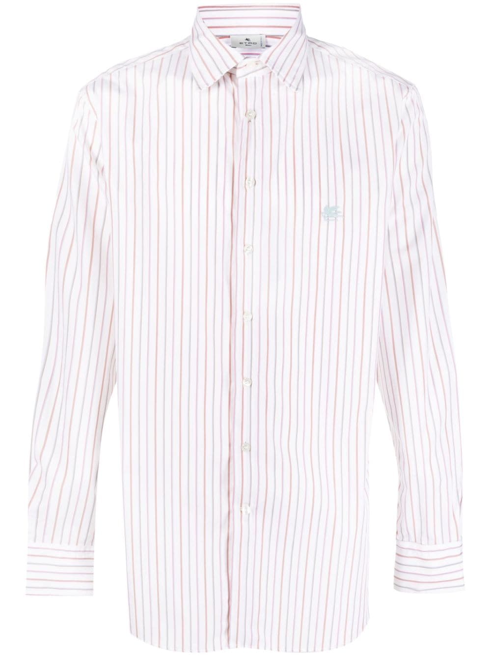 Etro Striped shirt with embroidery – Cotton 100%