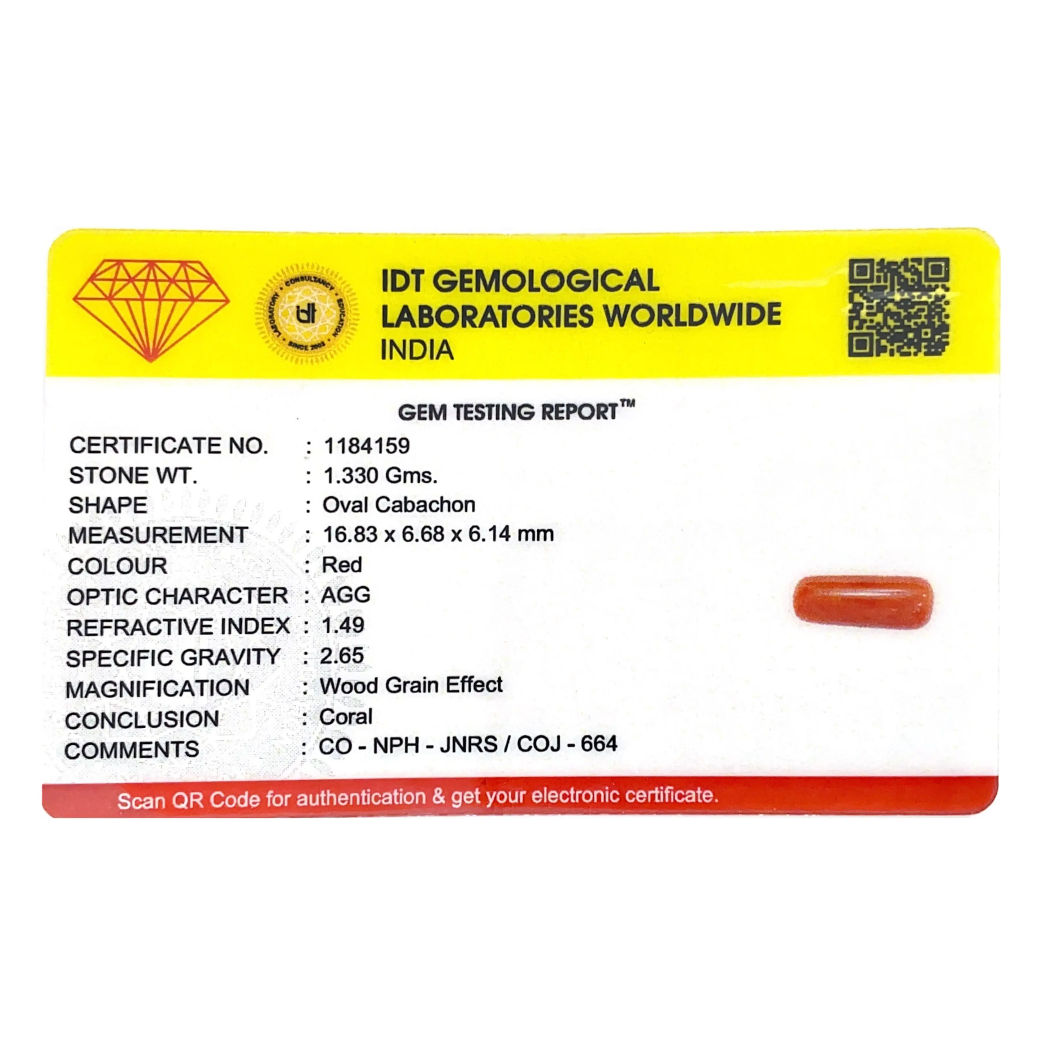 Pramogh Red Coral - 6.65 Carat - view 4