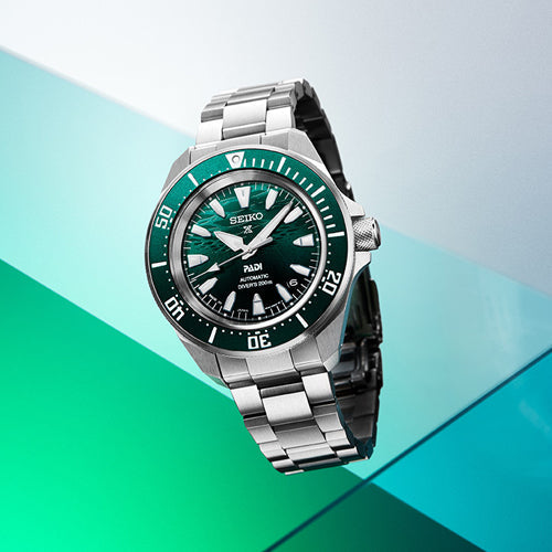 Seiko Prospex PADI 60th Anniversary 4R Compact Mechanical Diver’s Watch in Underwater Emerald Green Dial Men 41.7mm SRPL53K1 - view 4