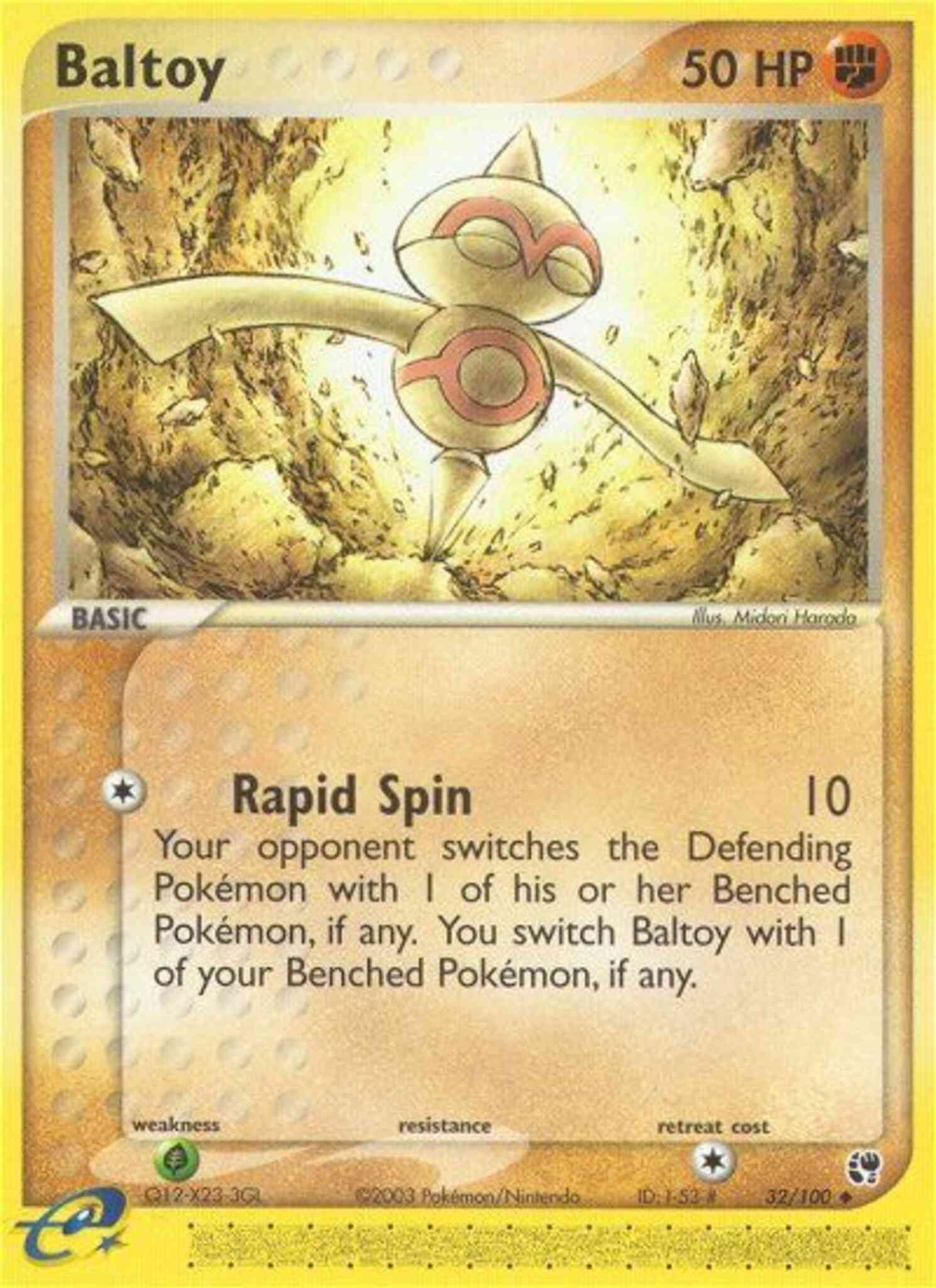 Uncommon ex2-32 non-holo – Pokémon Baltoy - 32/100 - Uncommon [ex2-32] [Non-Holo]