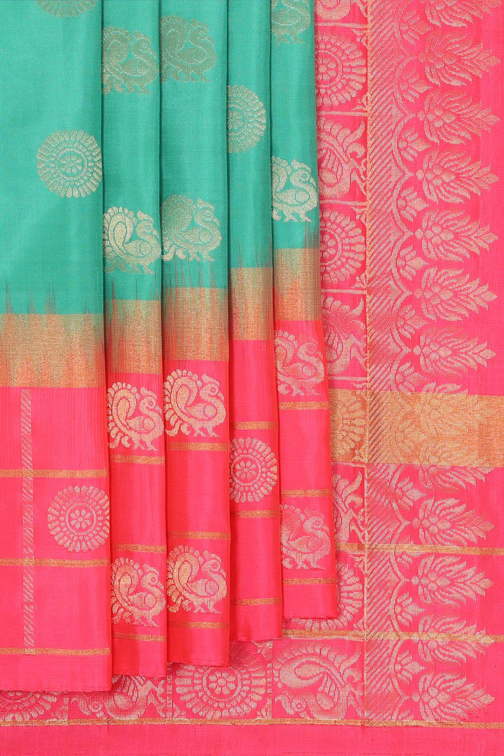 Kalanjali Gorgeous Sea Green Saree – Women's