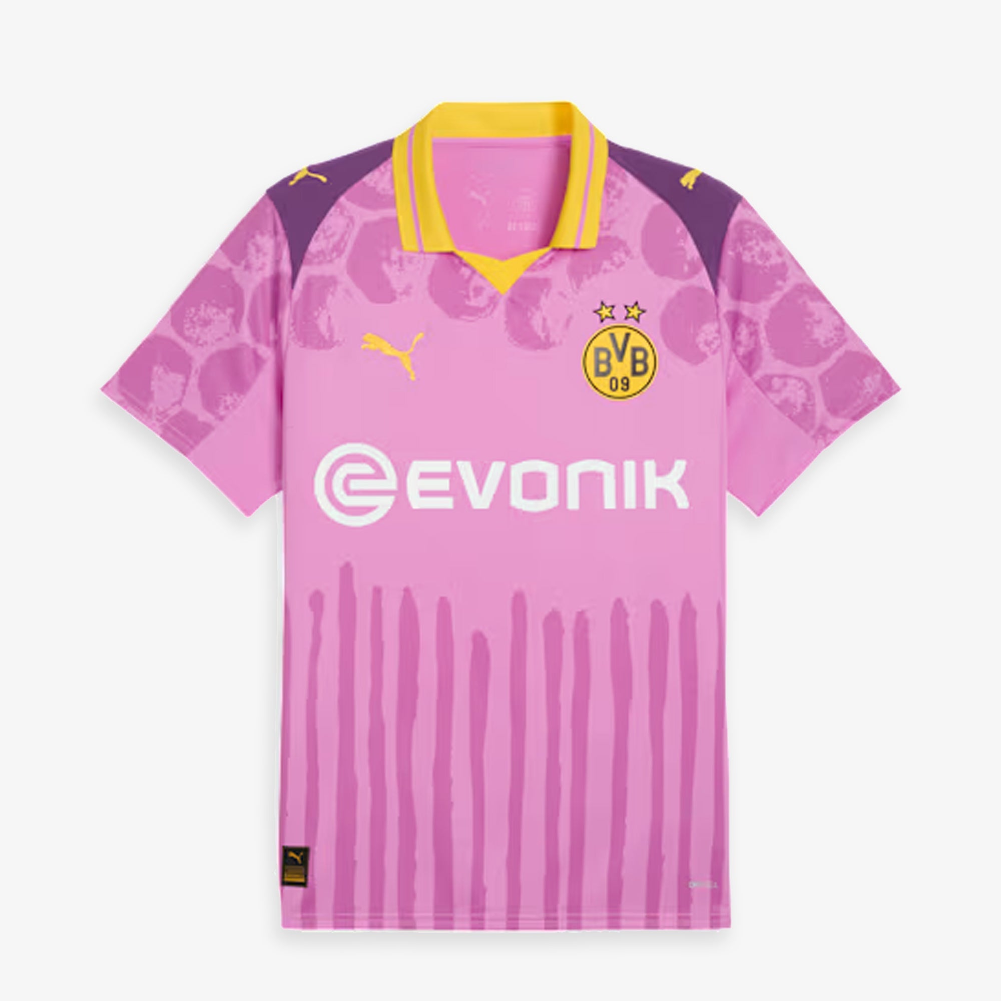 PUMA | KIDSUPER x BORUSSIA DORTMUND JERSEY { MAUVE POP-FASTER YELLOW - view 3