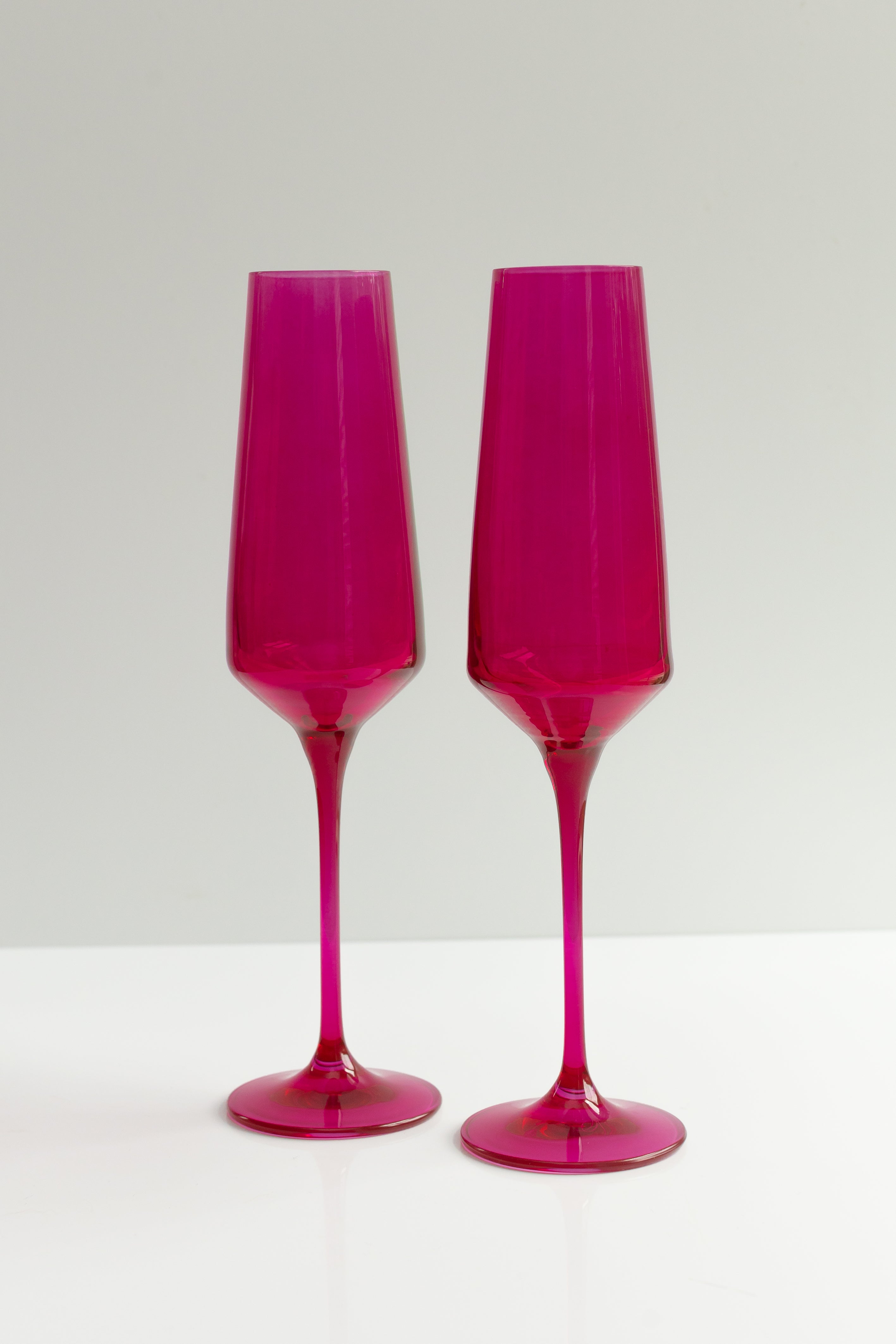 Estelle Colored Glass Estelle Colored Champagne Flute - Set of 2 {Viva Magenta (Our Fuchsia)}