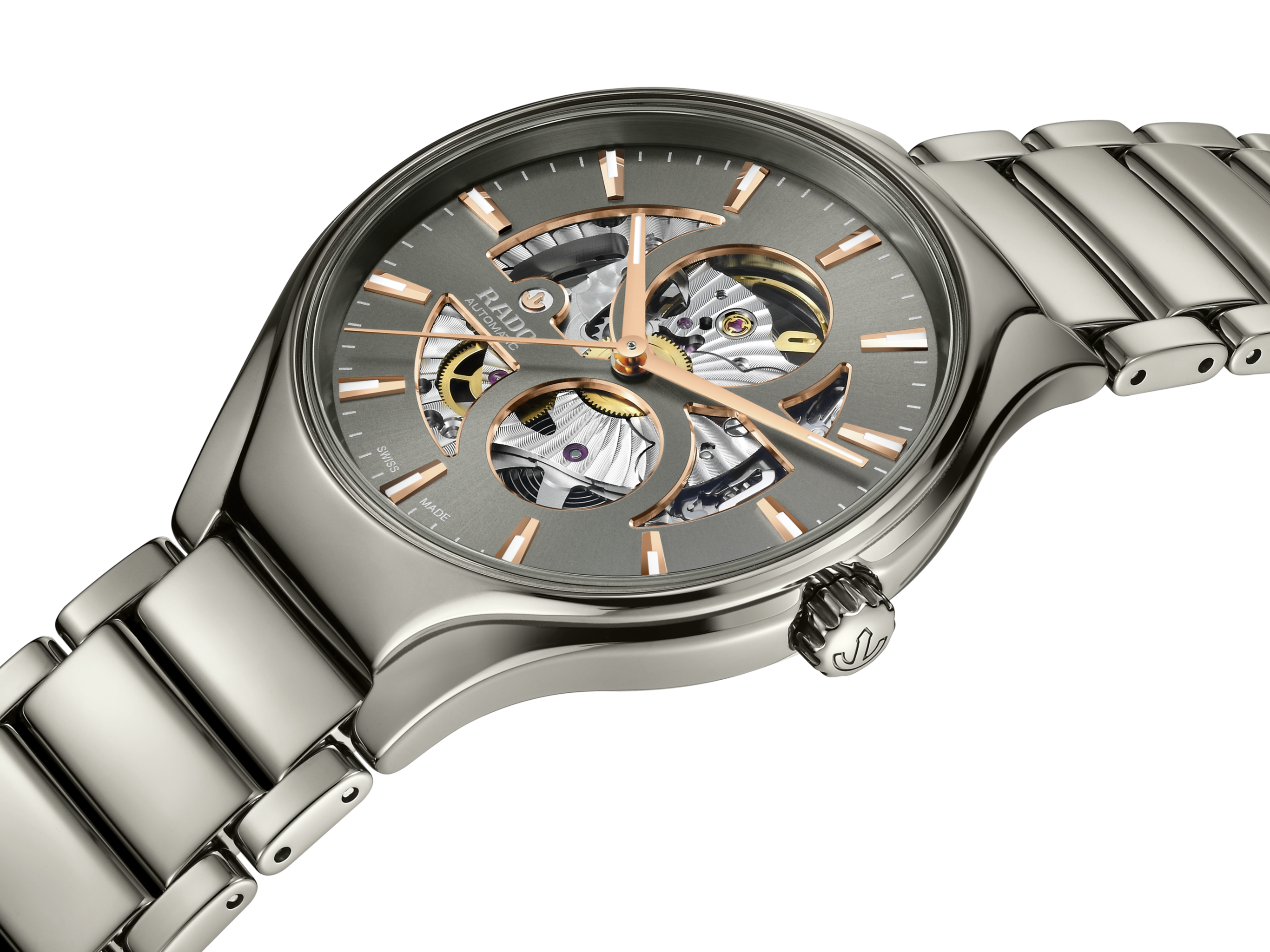 Rado True Round Automatic Open Heart Grey Dial Unisex 40MM - view 2
