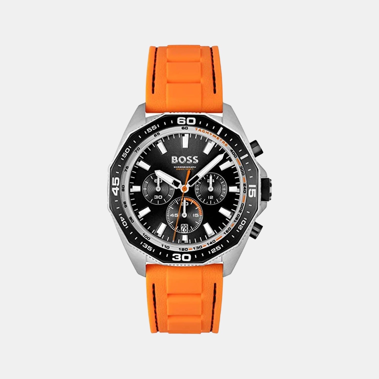 Boss Energy Men Quartz Black Dial Analog Silicone Watch 1513970