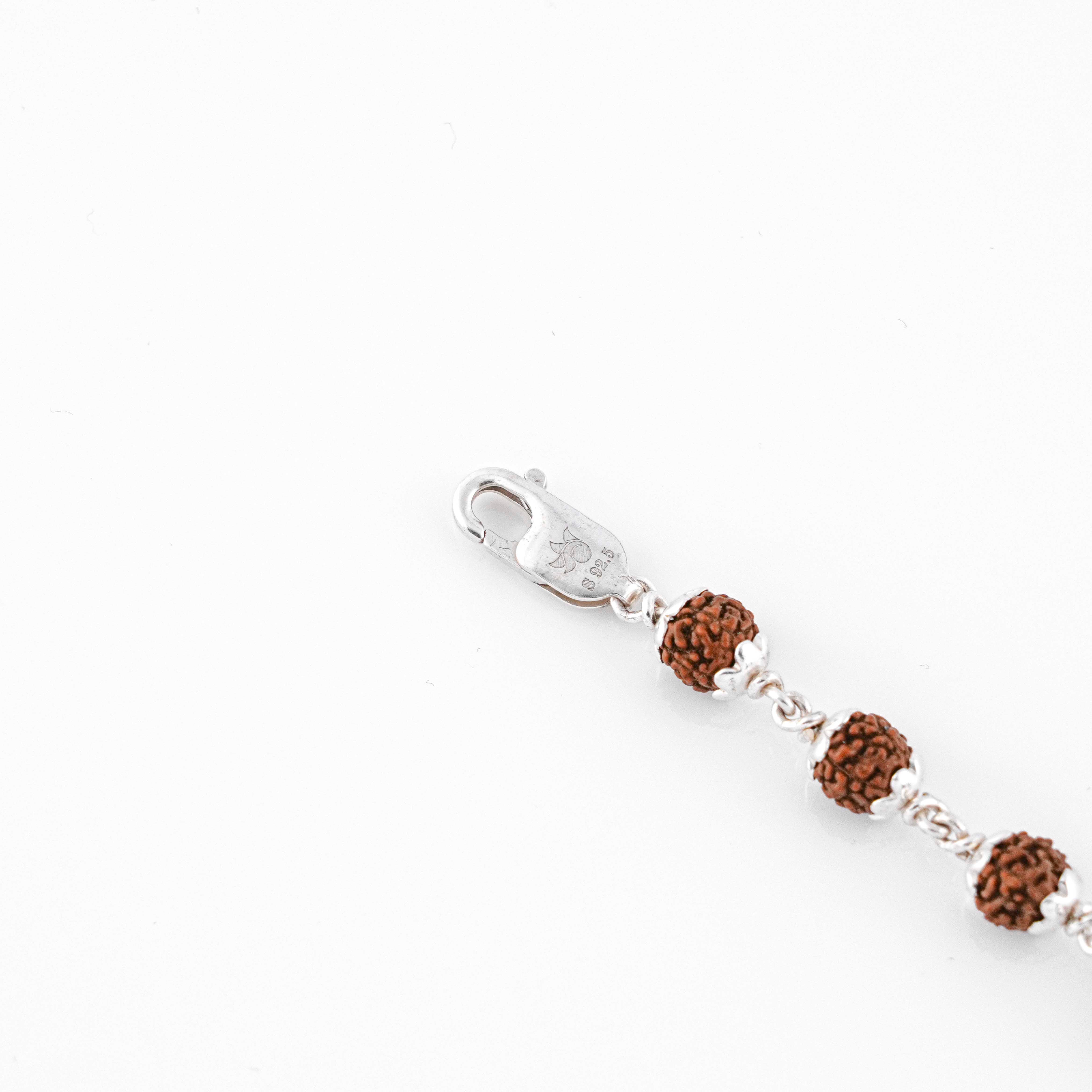 Prinjal Jewellers Rudraksha Silver Suryadev Bracelet - view 5