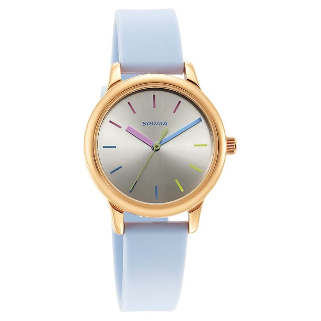Sonata Splash Silver Dial & Plastic Strap - view 4