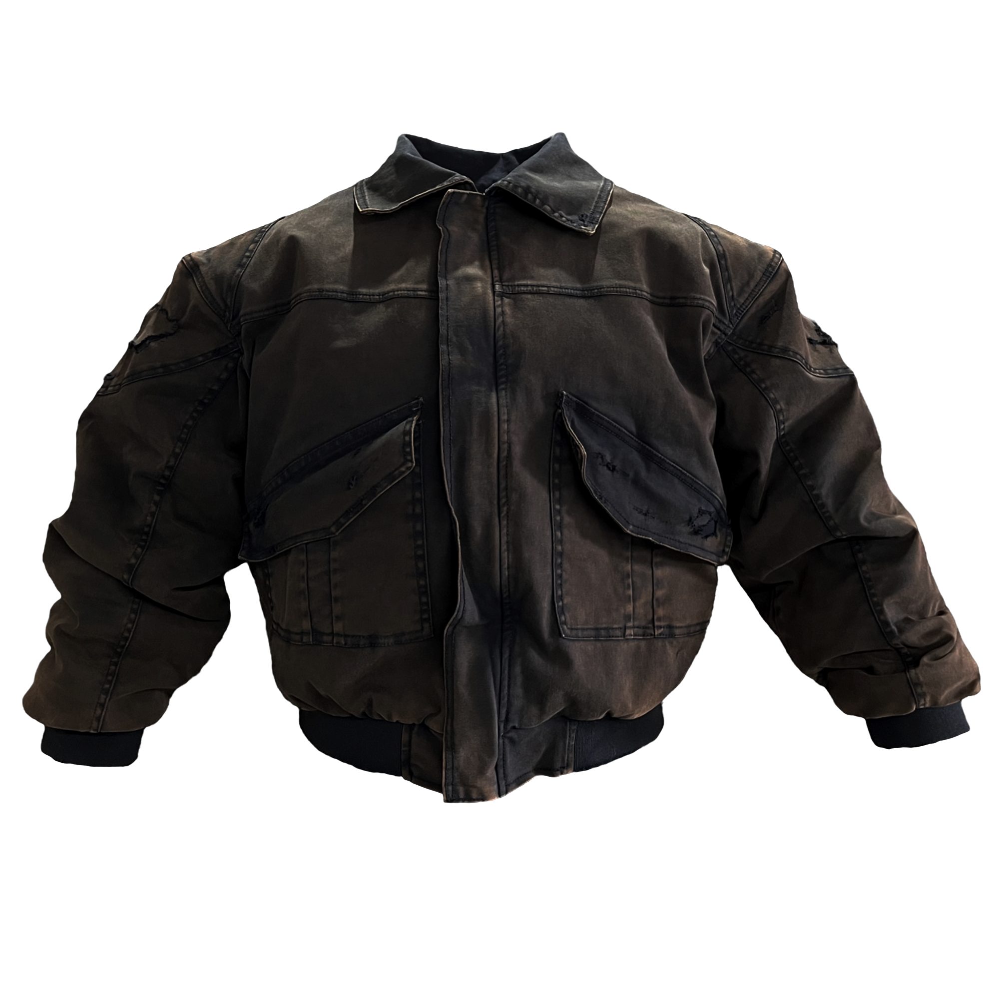 Unreborn Project Faded Flight Bomber Jacket