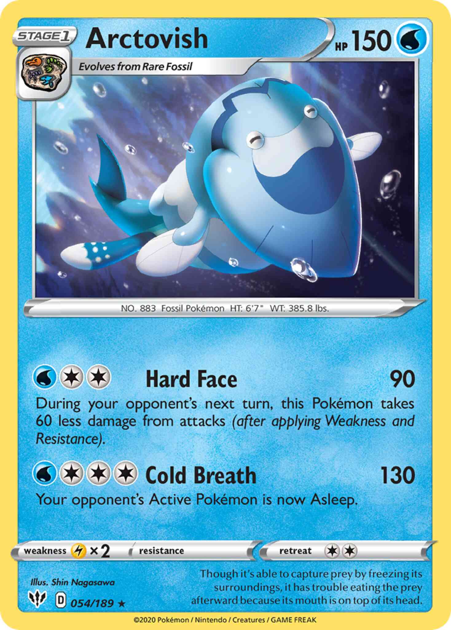 Rare swsh3-054 non-holo – Pokémon Arctovish - 054/189 - Rare [swsh3-054] [Non-Holo]