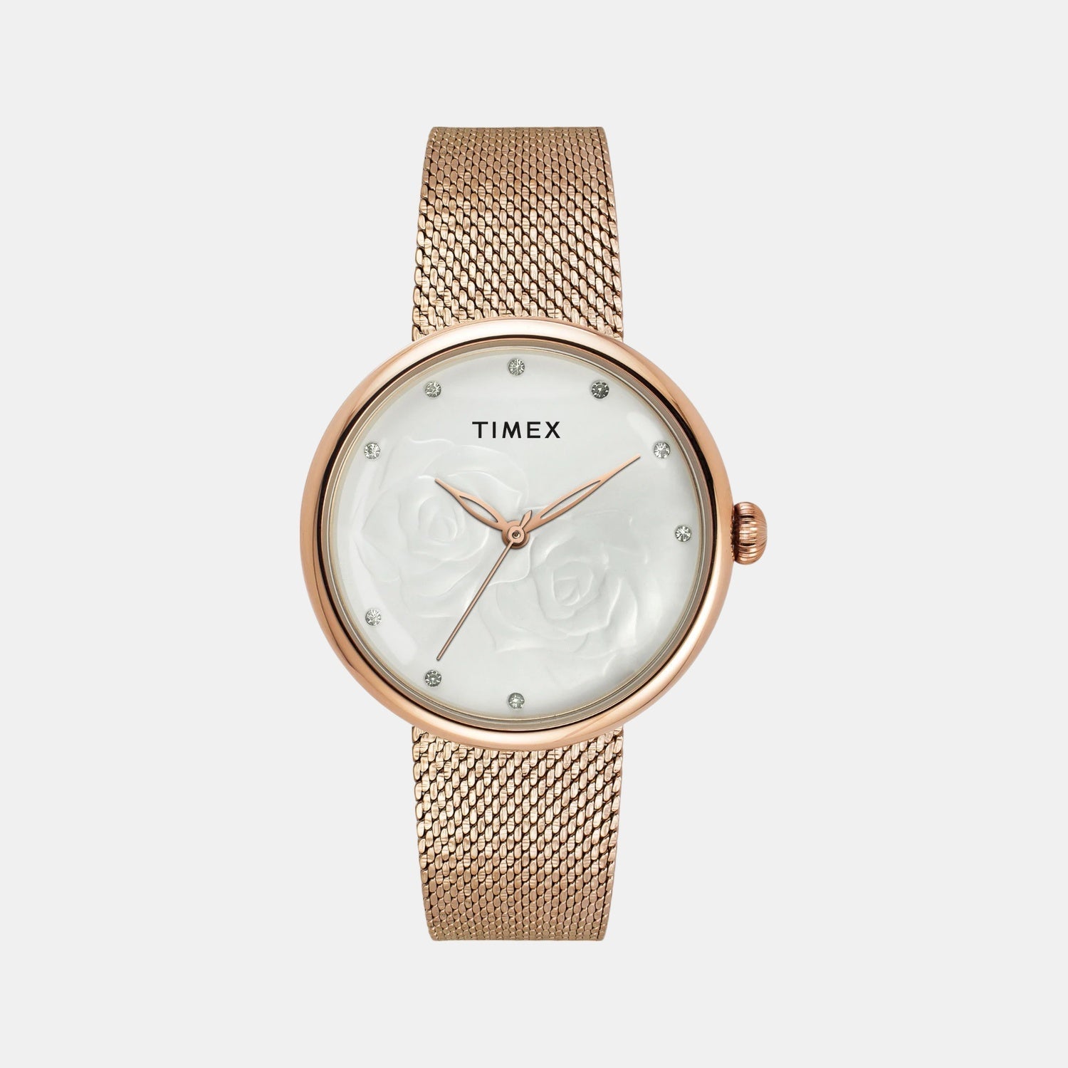 Timex Fashion Women Quartz White Dial Analog Stainless Steel Watch TWEL19302