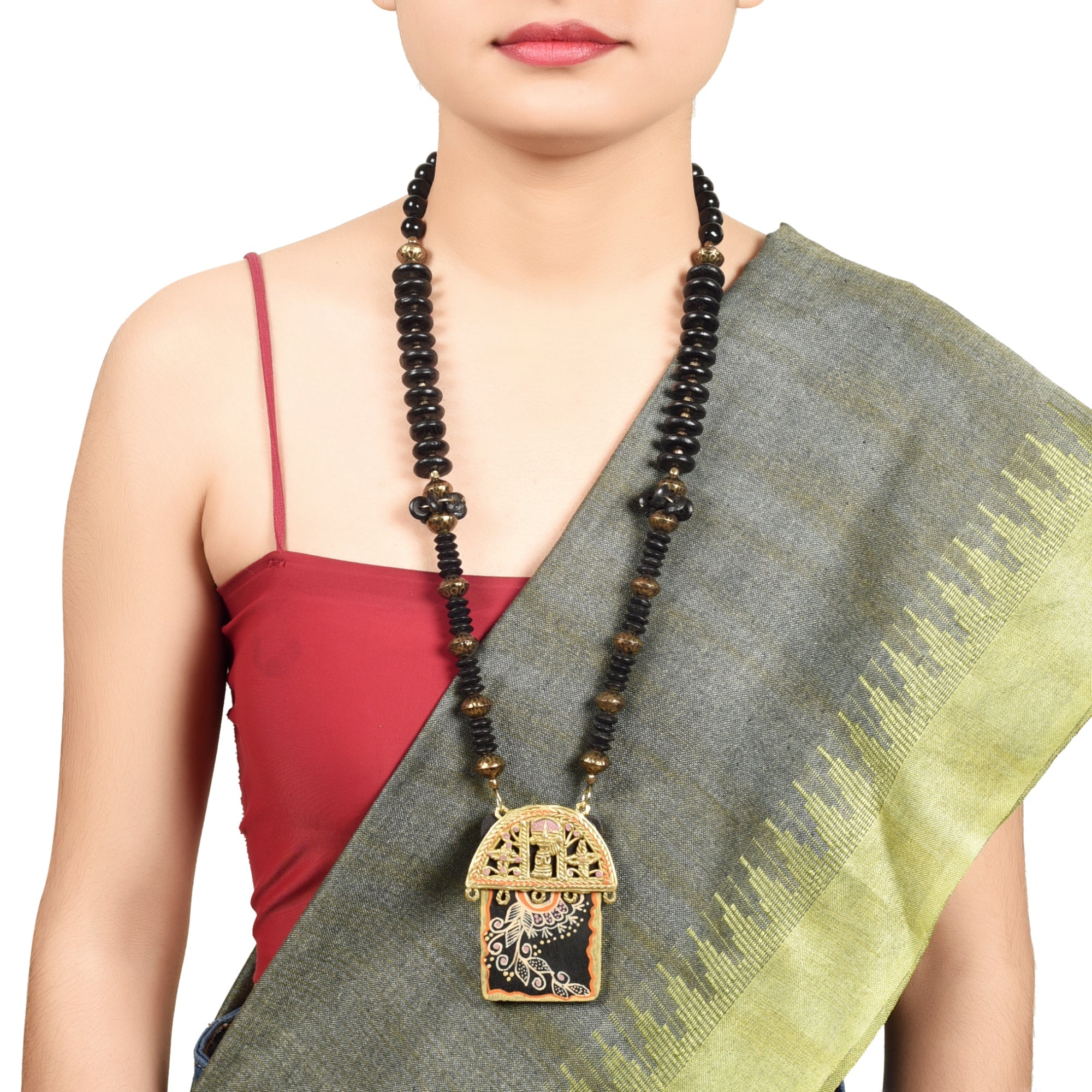 ART CREATIONS BY SUMAN SONTHALIA Black Kingdom Of Nile Handcrafted Necklace