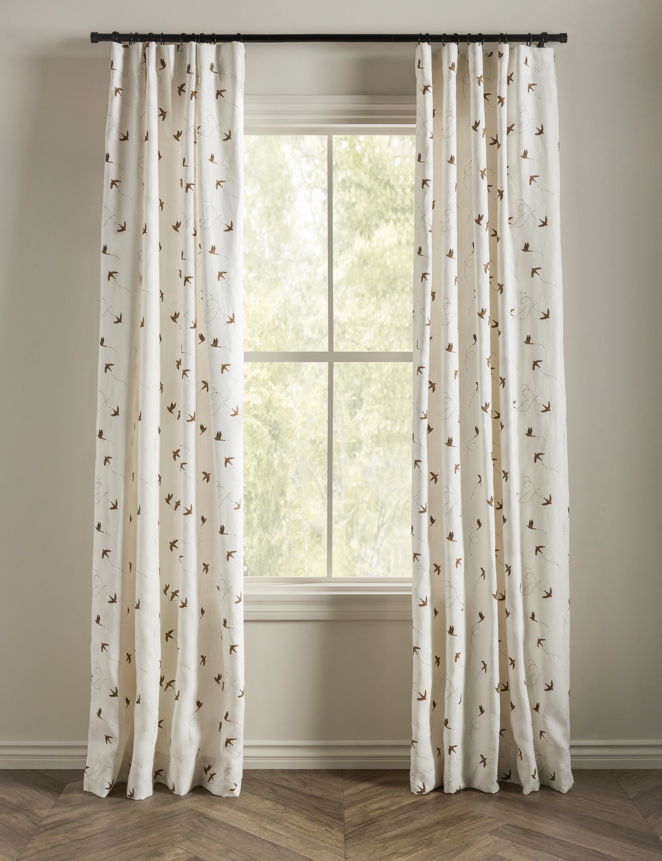 Lulu and Georgia Sparrow Linen Curtain Panel by Rylee + Cru