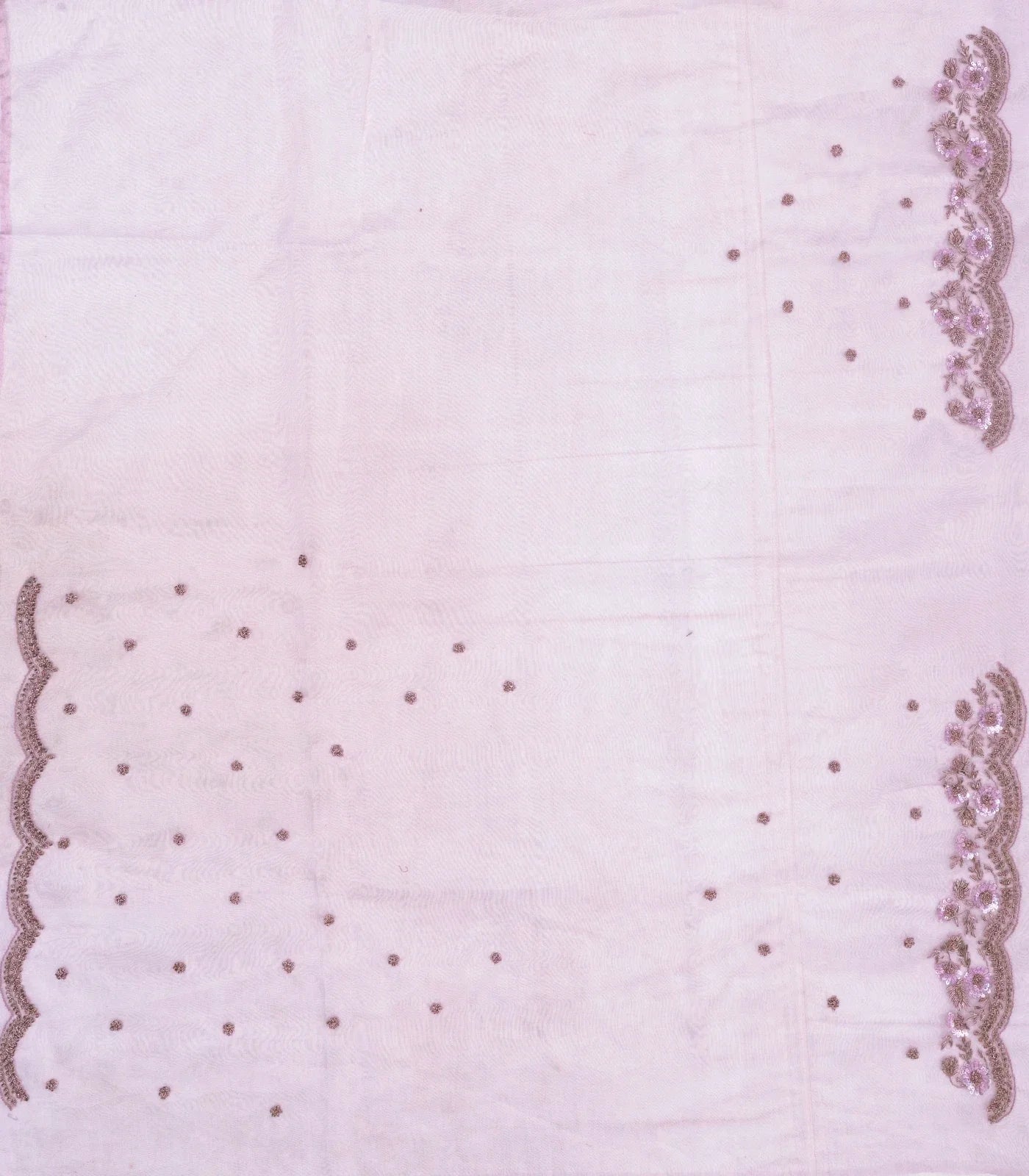 RmKV Lavender Woven Banarasi Glass Tissue Saree Embroidered With Floral Motifs - view 6