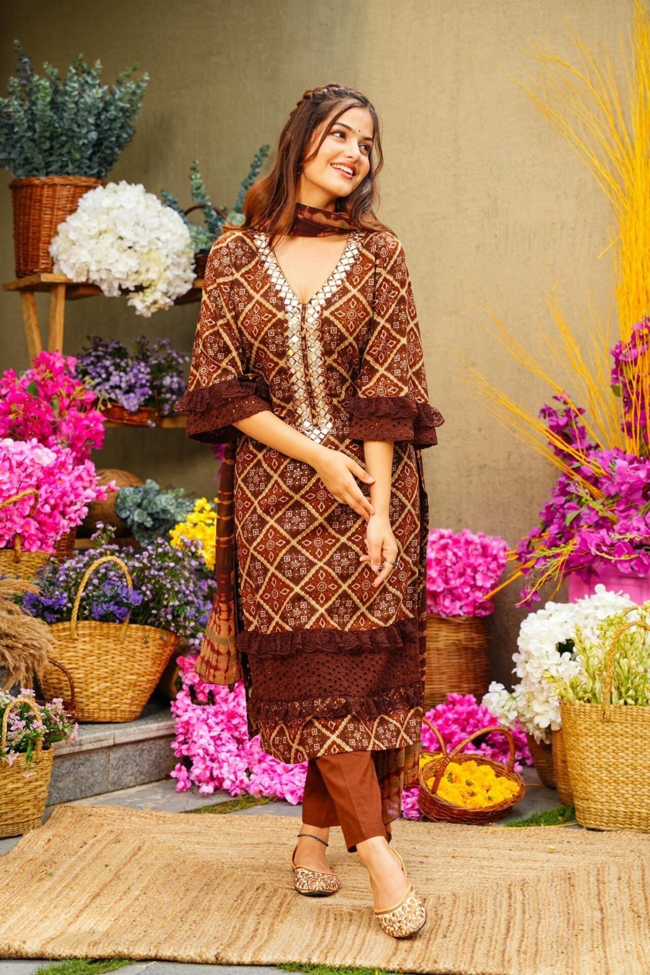 Idaho-o Dihu Rayon Straight Suit Set - view 2