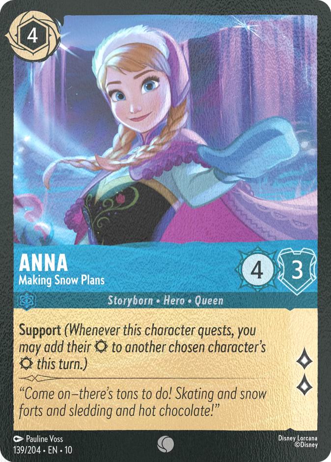 Lorcana Anna - Making Snow Plans - 139/204 [Whispers in the Well] [Cold Foil]