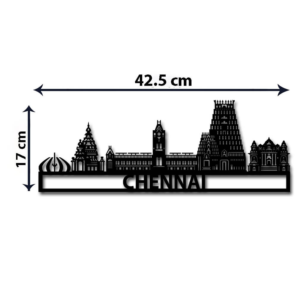 Bigsmall_cc Chennai Skyline Wall Hanging - view 6
