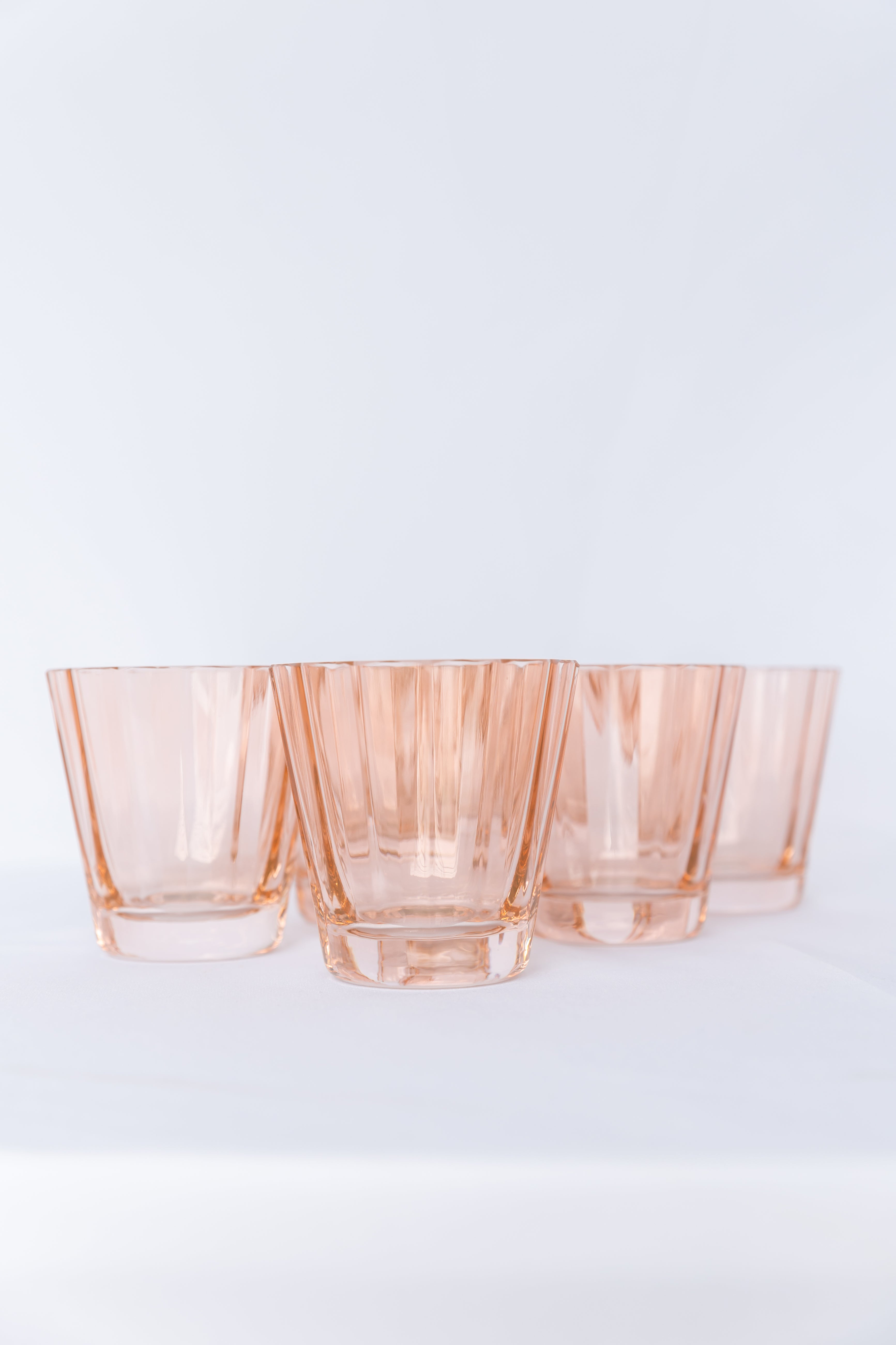 Estelle Colored Glass Estelle Colored Sunday Low Balls - Set of 6 {Blush Pink}