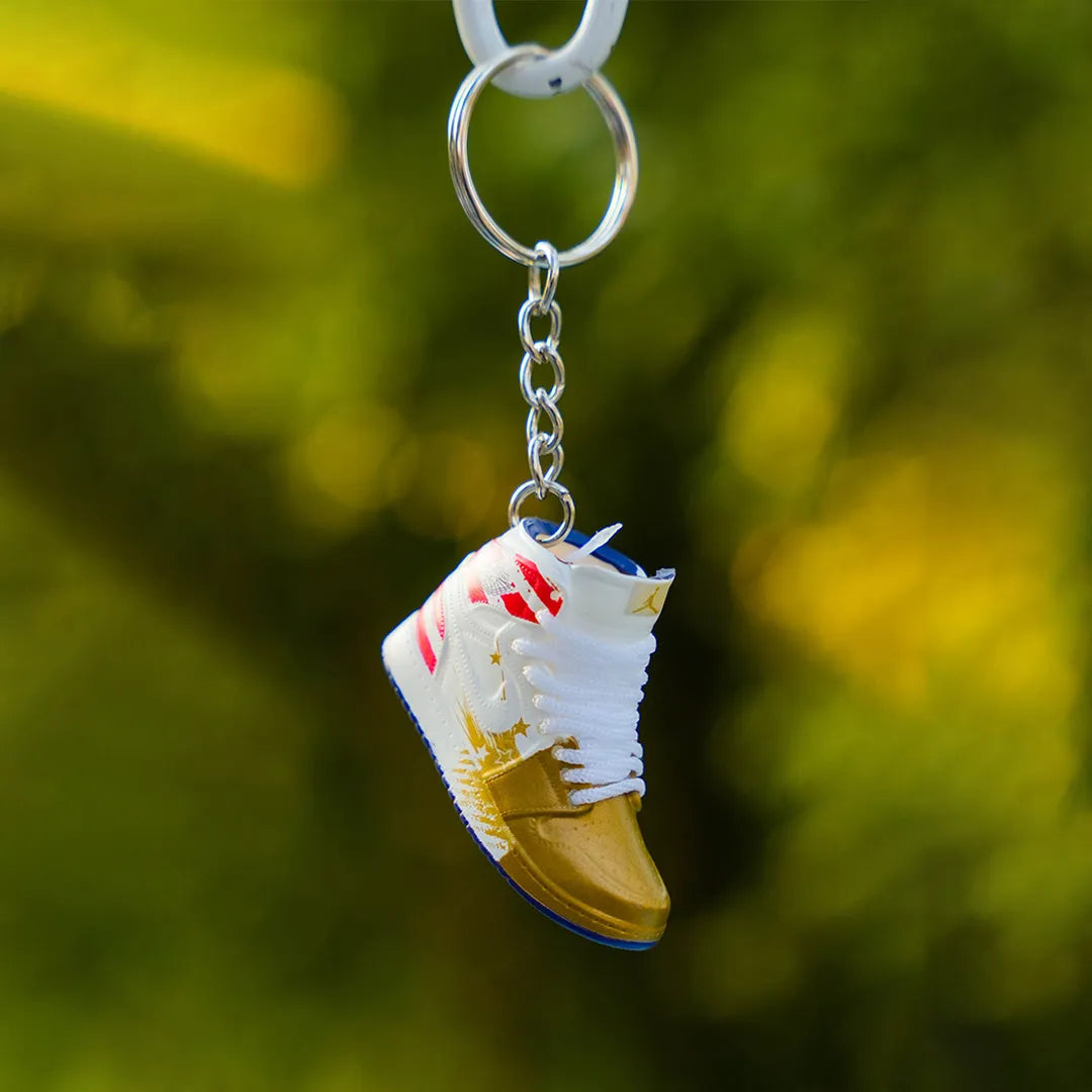 Kicks Machine 3D Sneaker Keychain AJ1 White Custom
