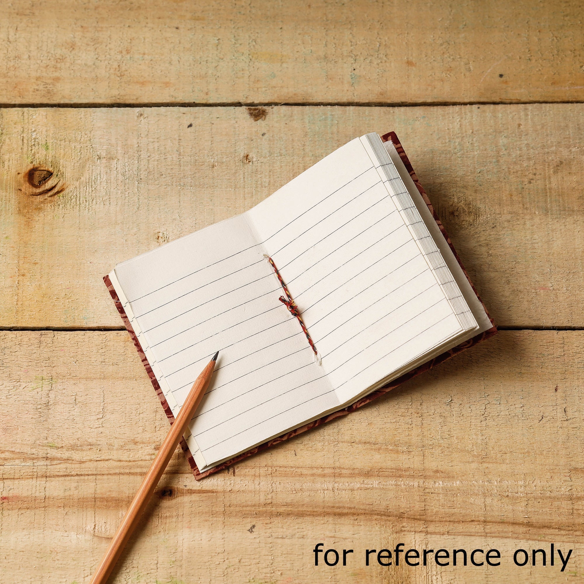 BINDAAS UNLIMITED Brown - Kantha Stitch Fabric Cover Handmade Paper Notebook (5 x 3.5 in) - view 2