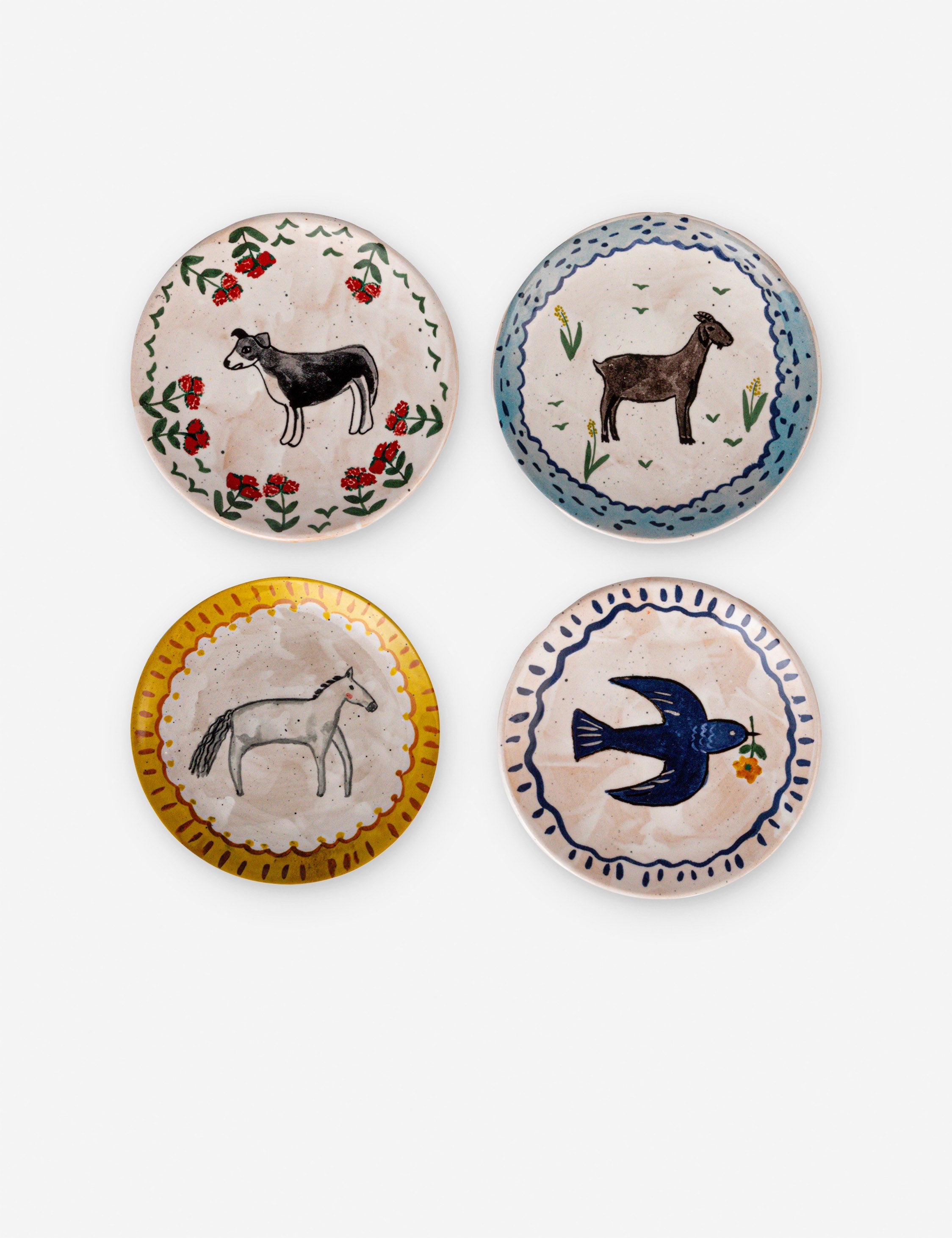 Lulu and Georgia Dalary Hand-Painted Plates (Set of 4)
