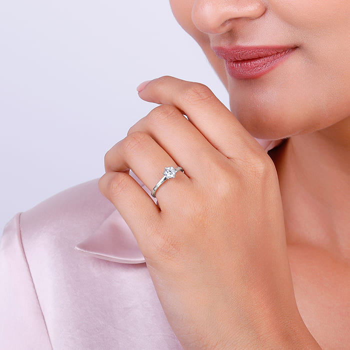 GIVA Jewellery Silver Snowfall Ring - view 3