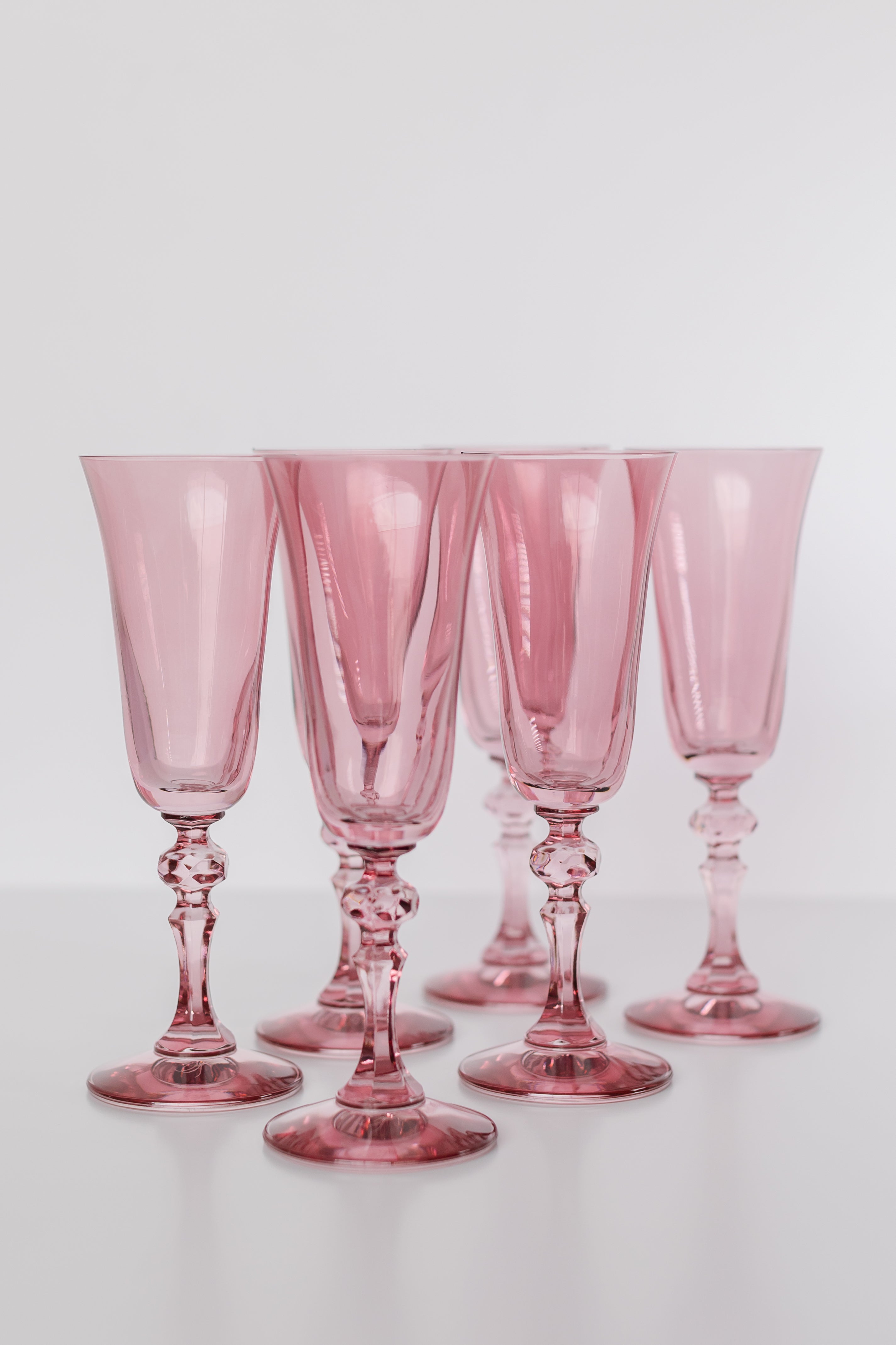 Estelle Colored Glass Estelle Colored Regal Flute - Set of 6 {Rose}